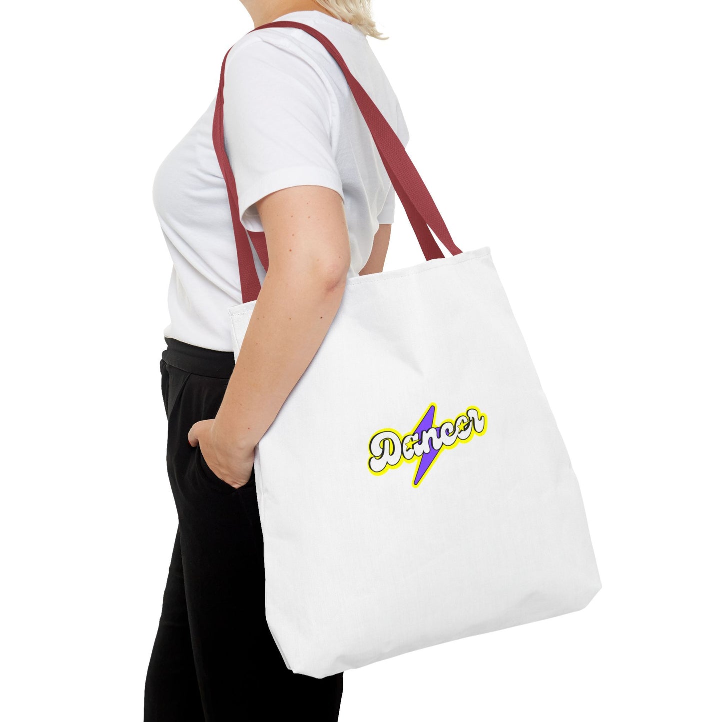 “Dancer” Superhero Graphic Canvas Tote Bag – Bold Dance Tote for Classes, Rehearsals & Everyday Use