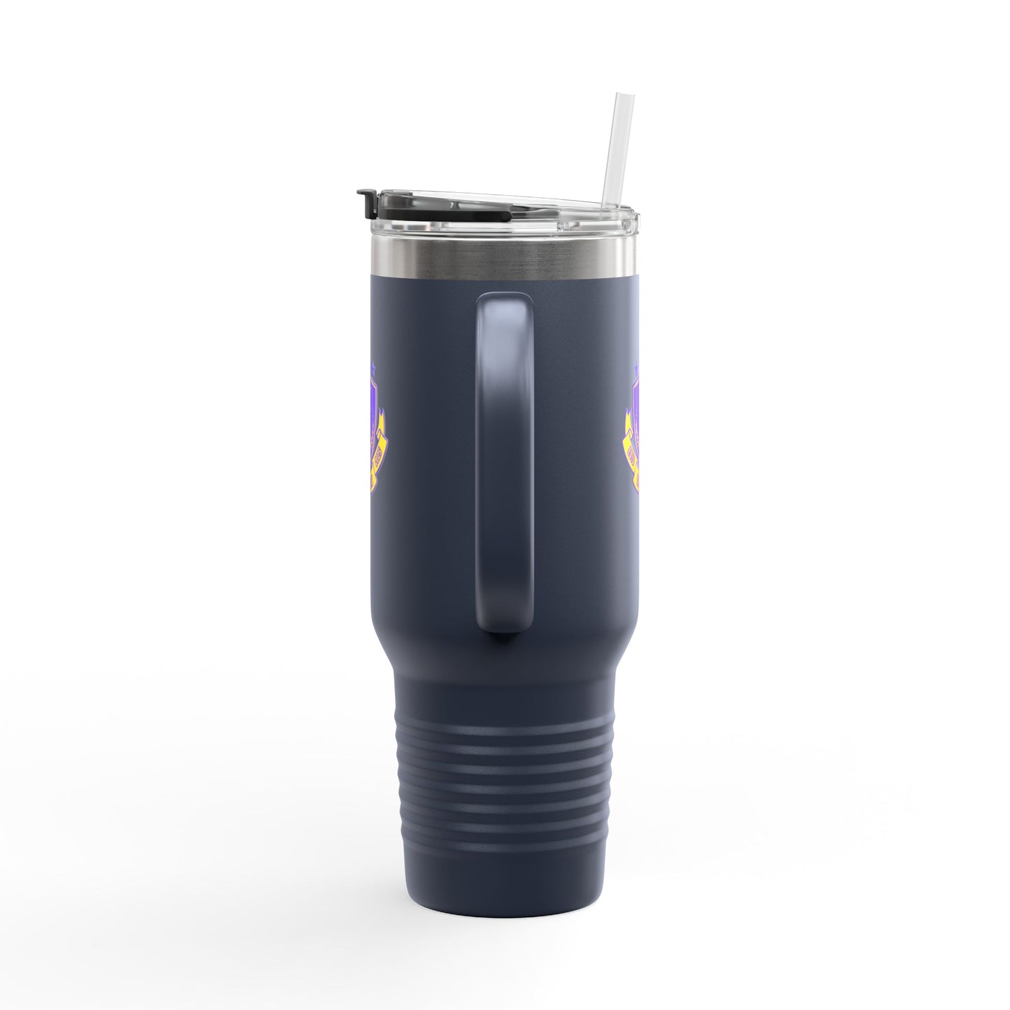 "Jeté Dance Gear Estd 2025" | 40oz Insulated Travel Mug with Collegiate-Inspired Graphic – Durable Stainless Steel Tumbler for Dancers & Dance Lovers