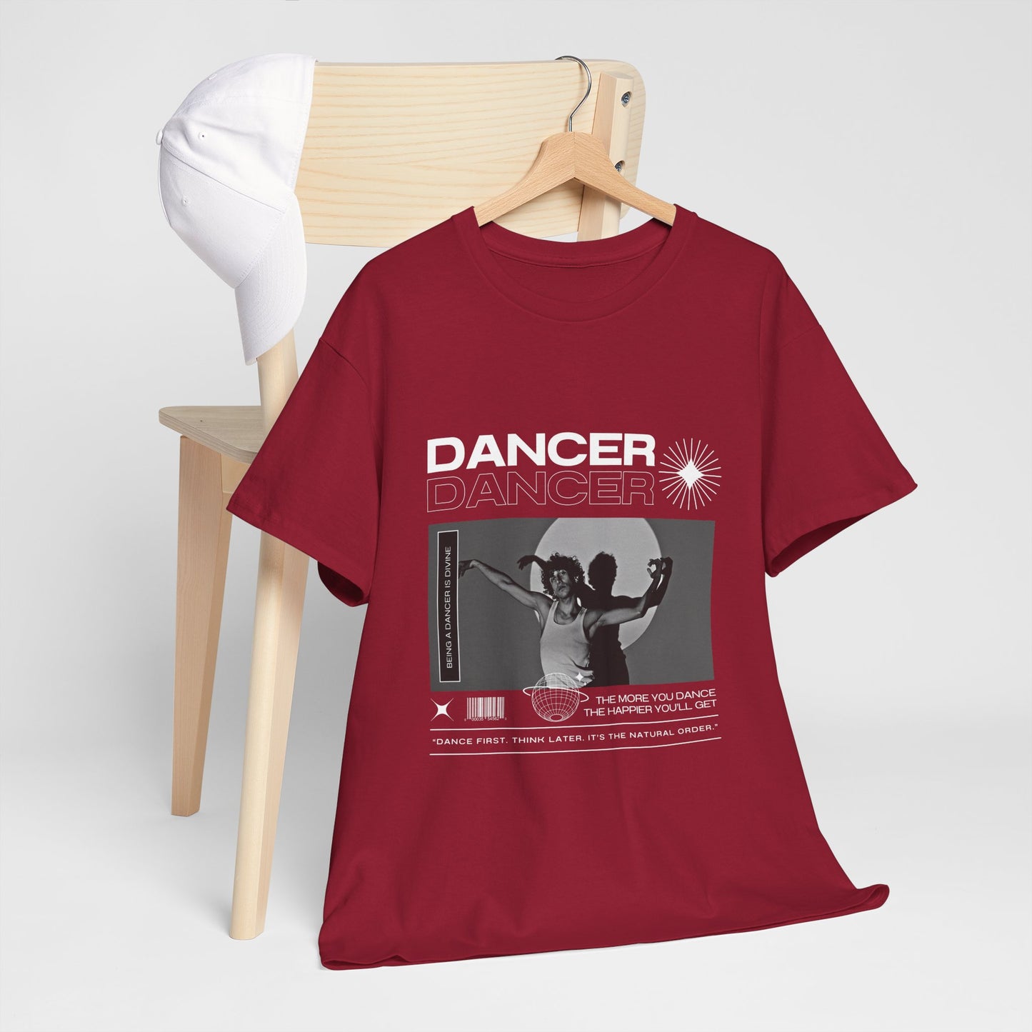 "Dancer" Spotlight Contemporary Dance Graphic Unisex Heavy Cotton Tee – Streetwear-Inspired Dance T-Shirt for Performers & Dance Lovers