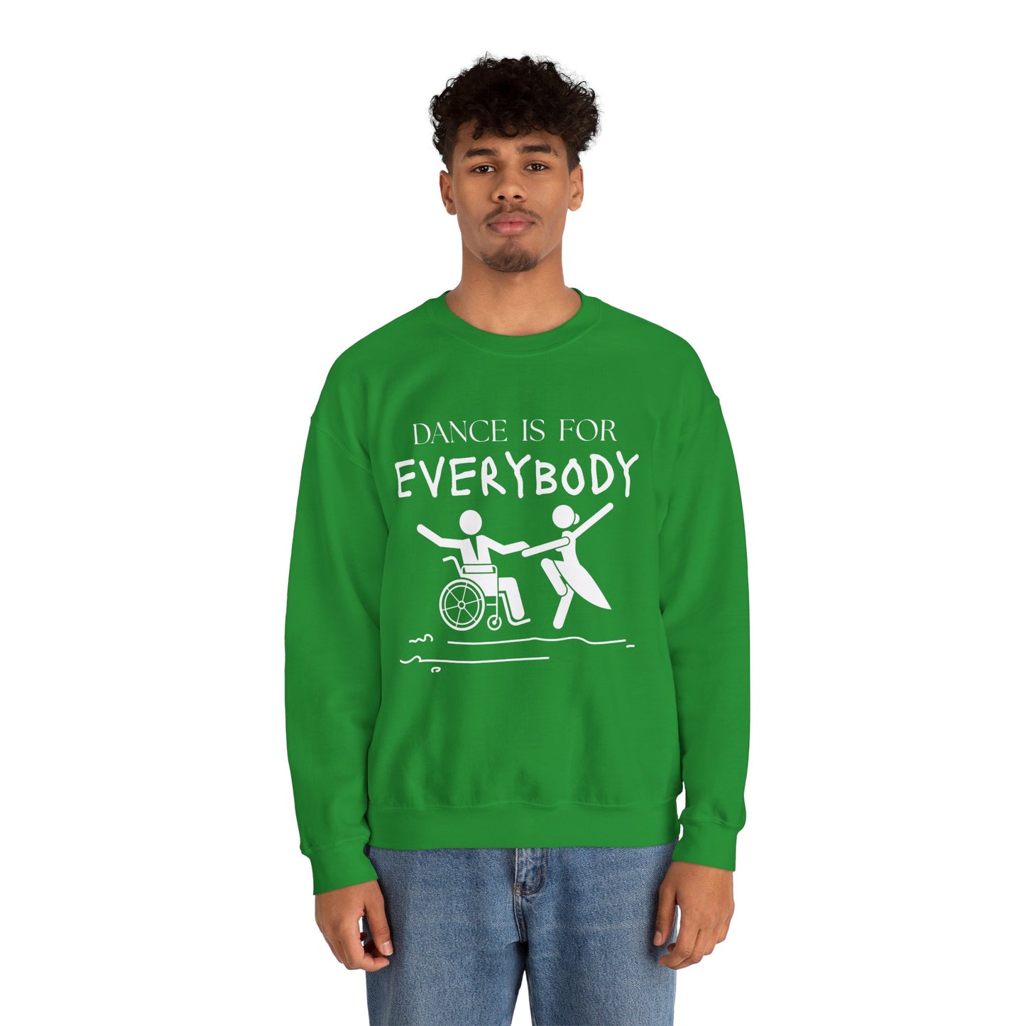 “Dance Is for Everybody” Inclusive Dance Sweatshirt – Unisex Heavy Blend Crewneck with Optional Name or Studio Personalization