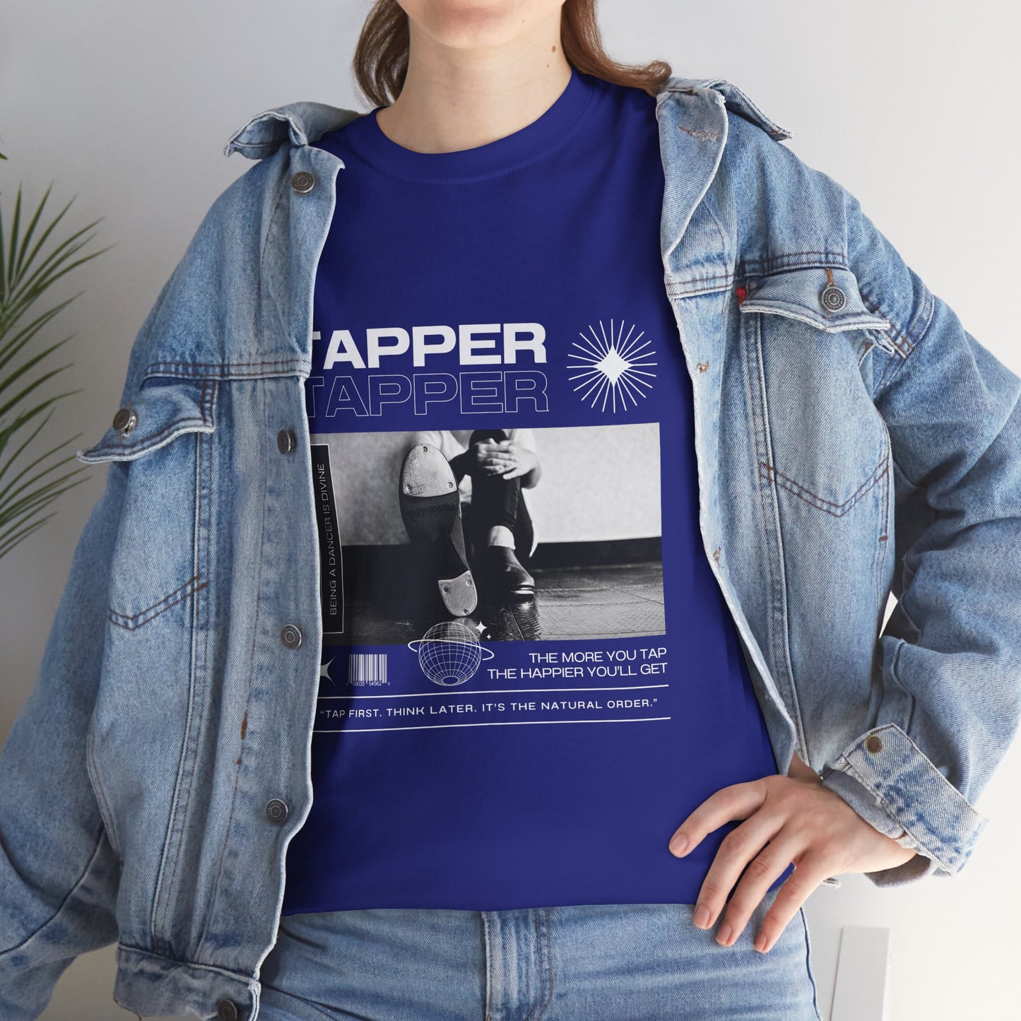 “Tapper” Tap Dance Unisex Heavy Cotton Tee – Streetwear-Inspired Tap Shoes Graphic T-Shirt for Dancers