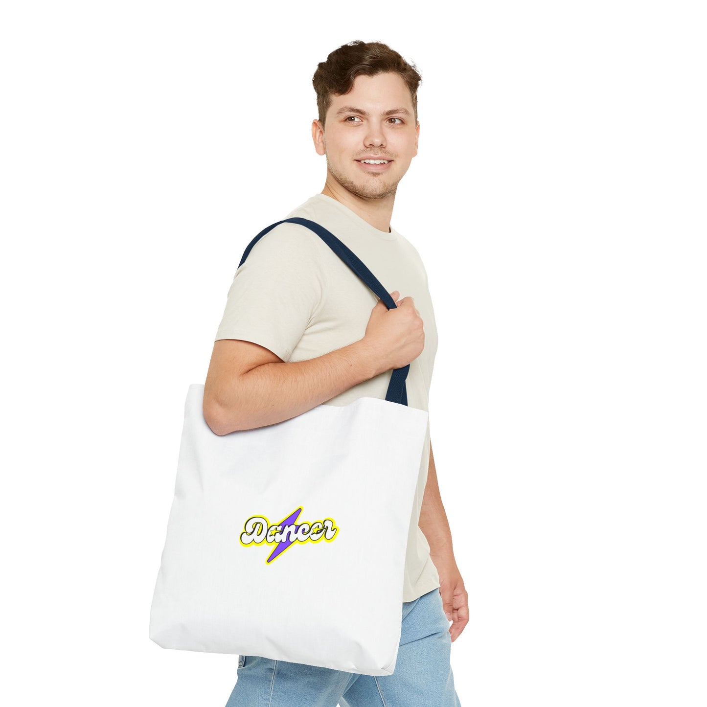 “Dancer” Superhero Graphic Canvas Tote Bag – Bold Dance Tote for Classes, Rehearsals & Everyday Use