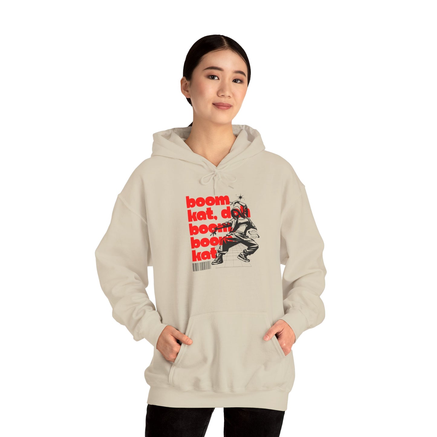 “Boom Kat” Hoodie – Unisex Hooded Sweatshirt with Bold Streetwear-Inspired Dance Graphic