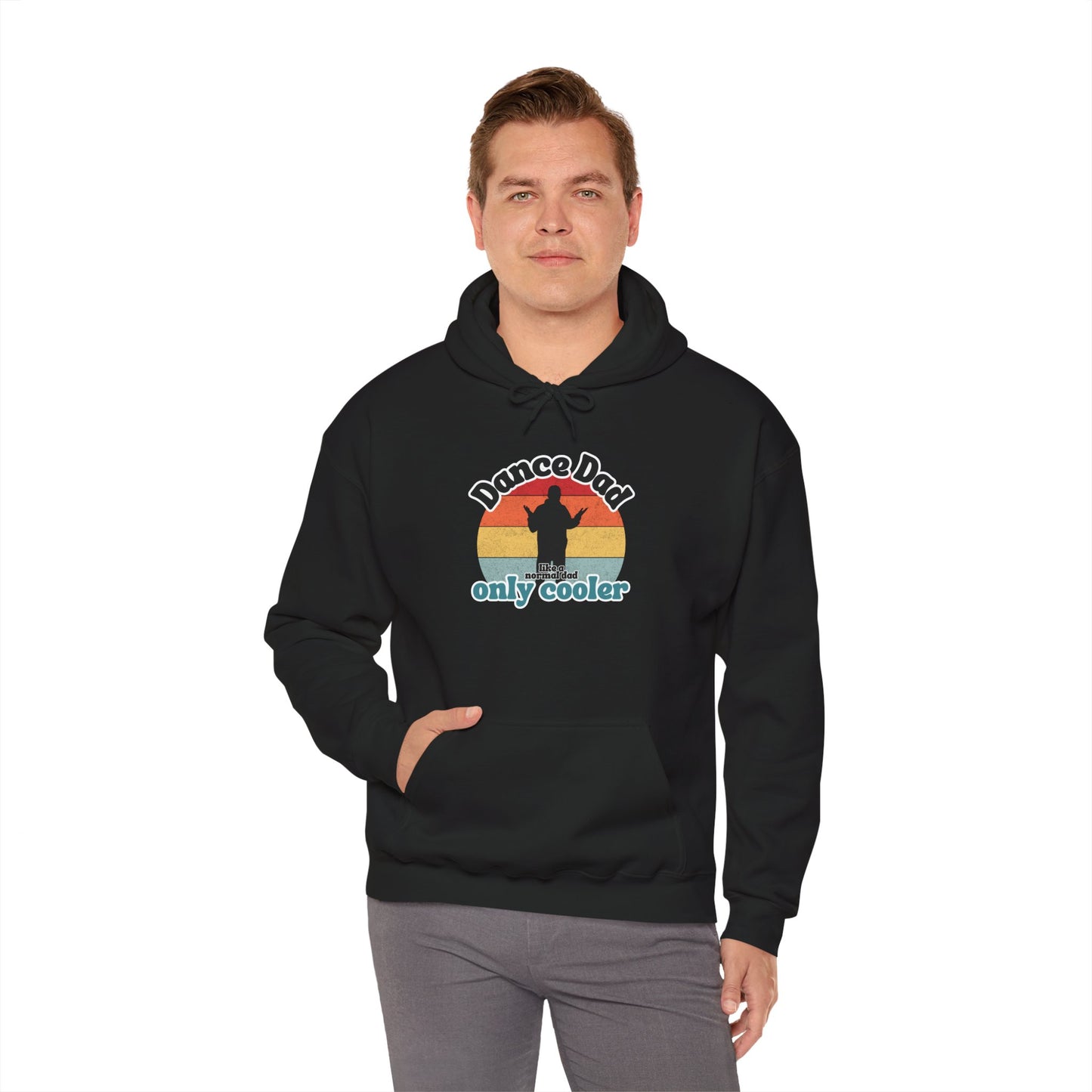 Dance Dad Retro Hoodie – Funny Unisex Heavy Blend™ Hooded Sweatshirt for Cool Dance Dads
