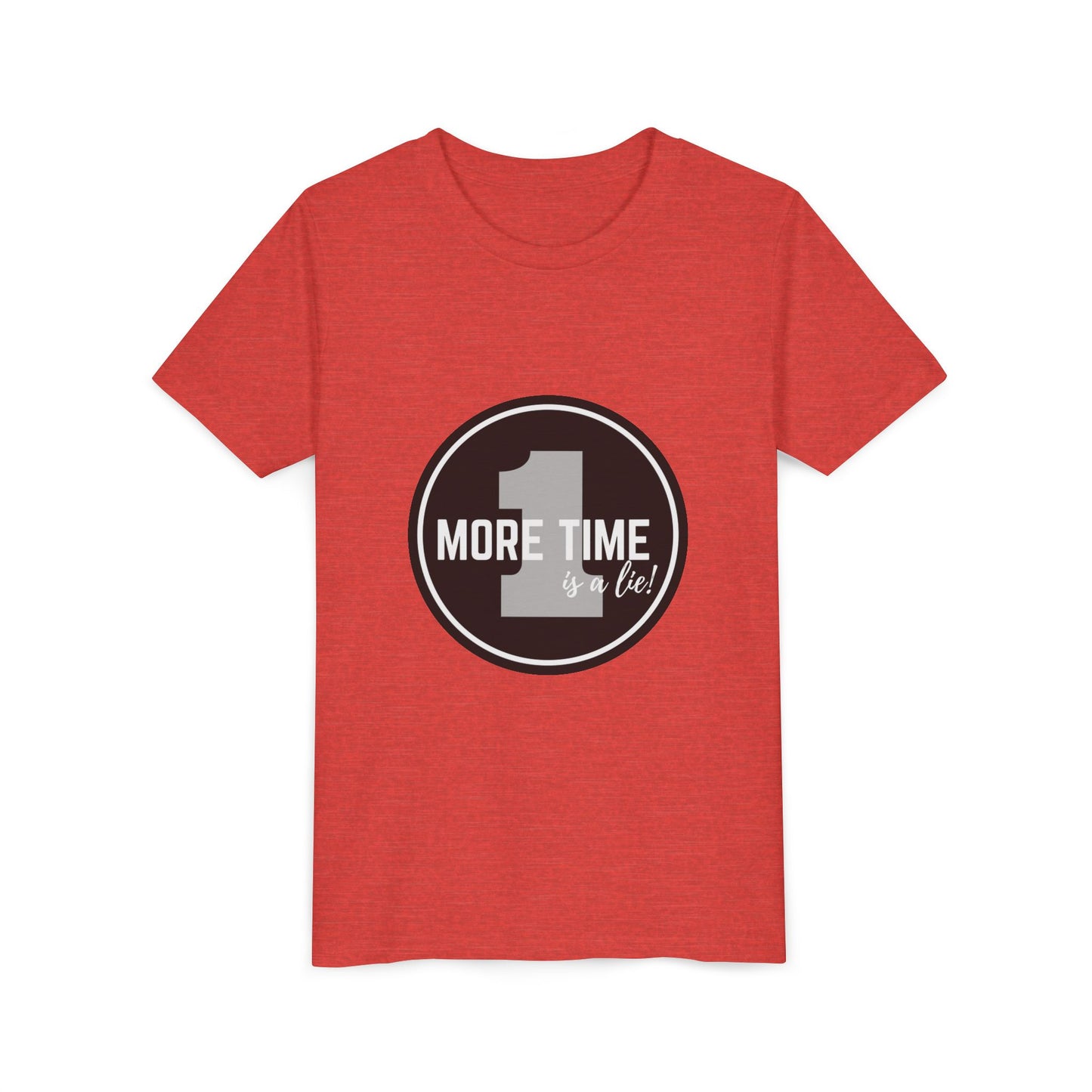 “One More Time is a Lie” Bold Emblem Dancer Graphic T-Shirt for Kids – Funny Dance Rehearsal Shirt - Youth Dance Tee