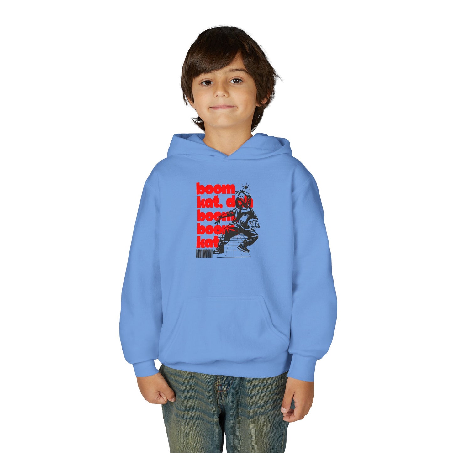 “Boom Kat” Bold Streetwear-Inspired Dance Graphic | Unisex Youth Hoodie – Hip-Hop & Jazz Dance Hoodie for Kids & Young Performers