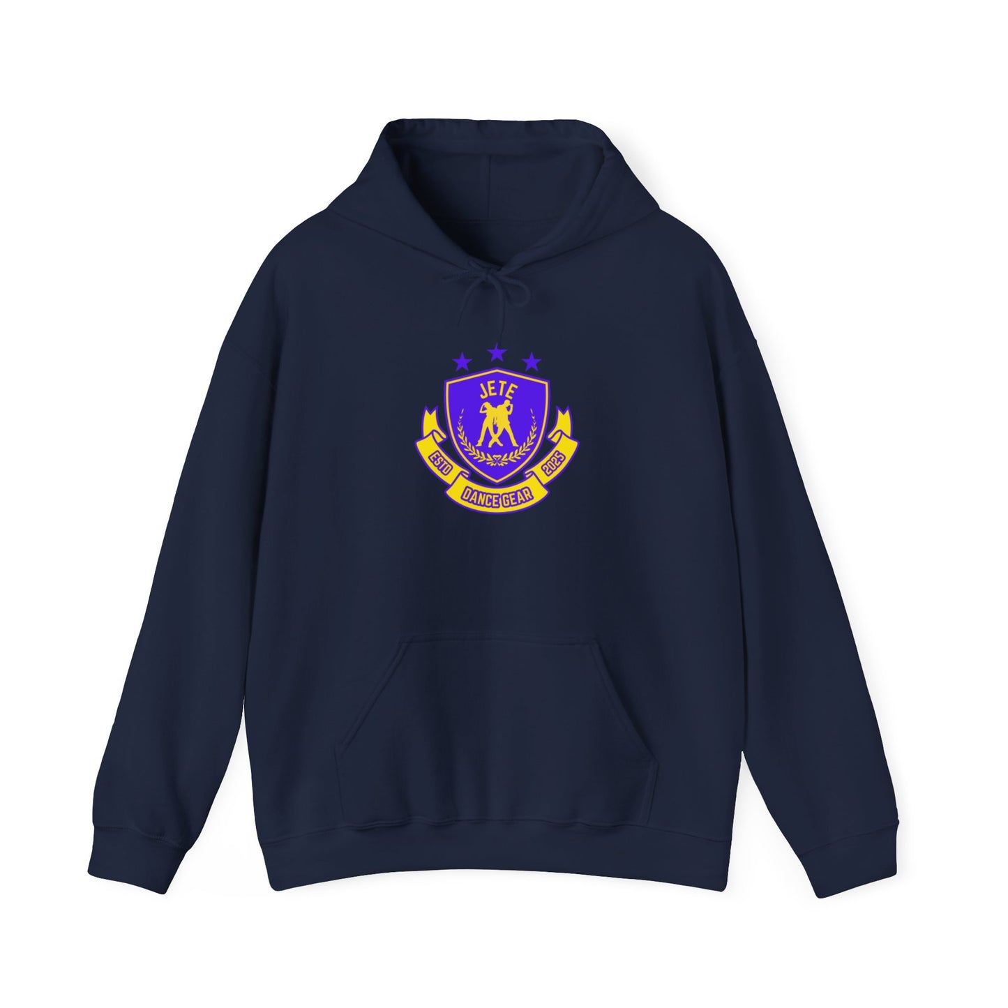 "Jeté Dance Gear" Unisex Hooded Sweatshirt – Collegiate Style Dance Hoodie for Dancers & Dance Lovers