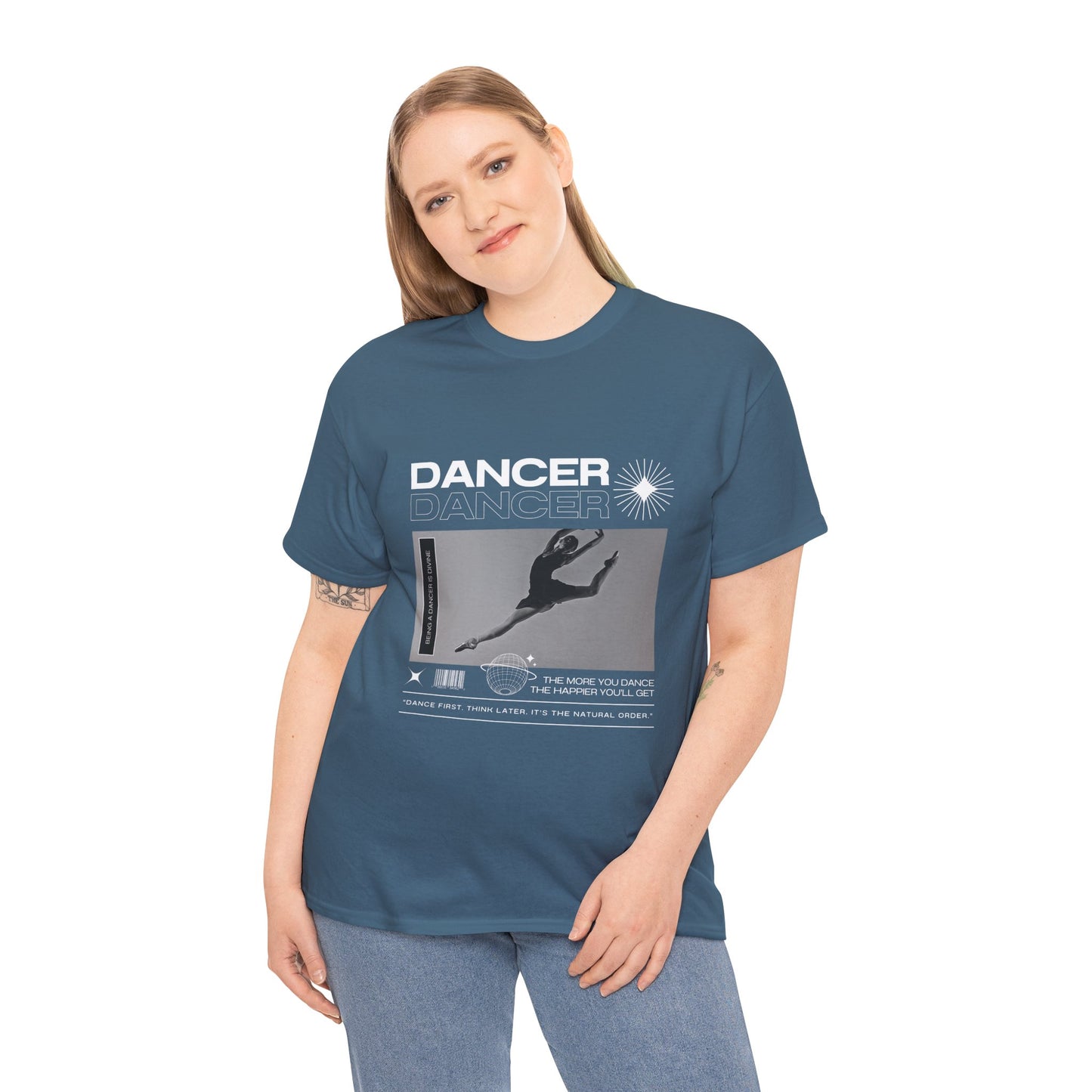 “Dancer” Mottos Streetwear Tee – Unisex Heavy Cotton Dance T-Shirt with Bold Graphic