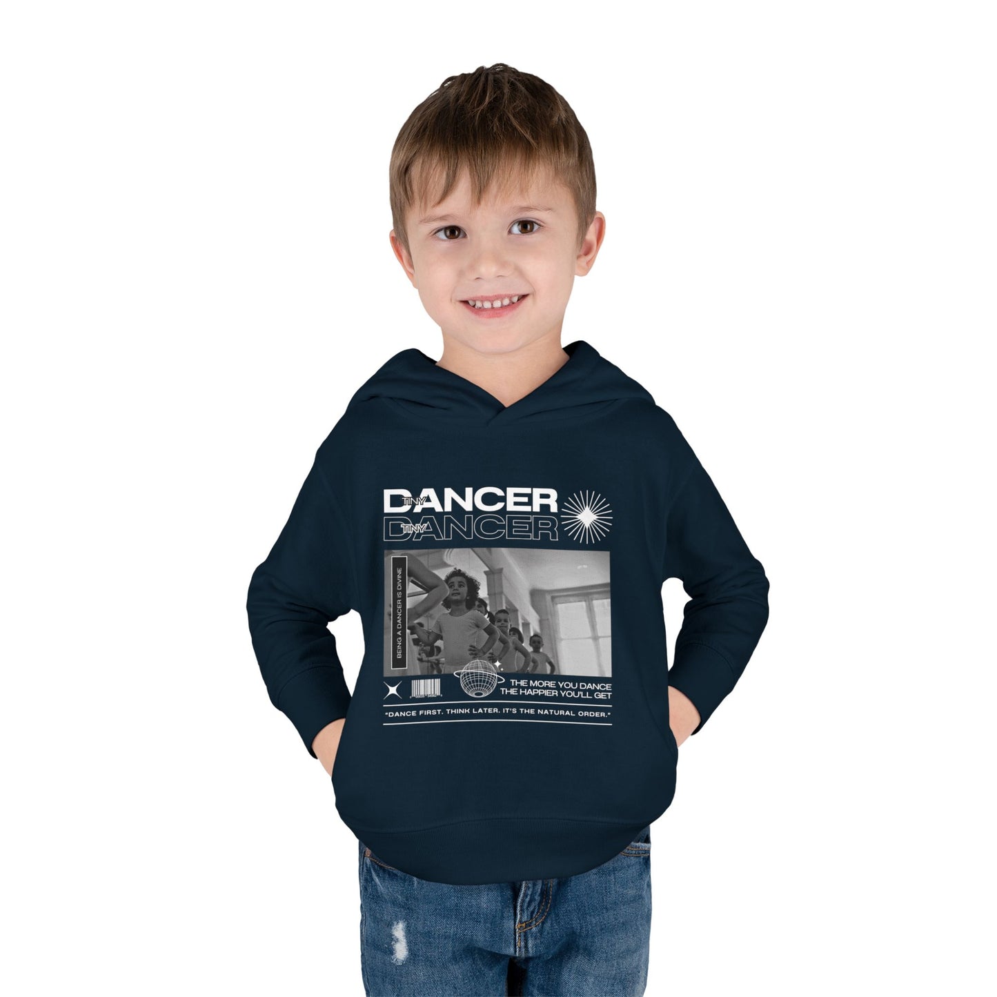 “Tiny Dancer” Toddler Pullover Hoodie – Streetwear-Inspired Ballet Class Graphic Sweatshirt for Kids