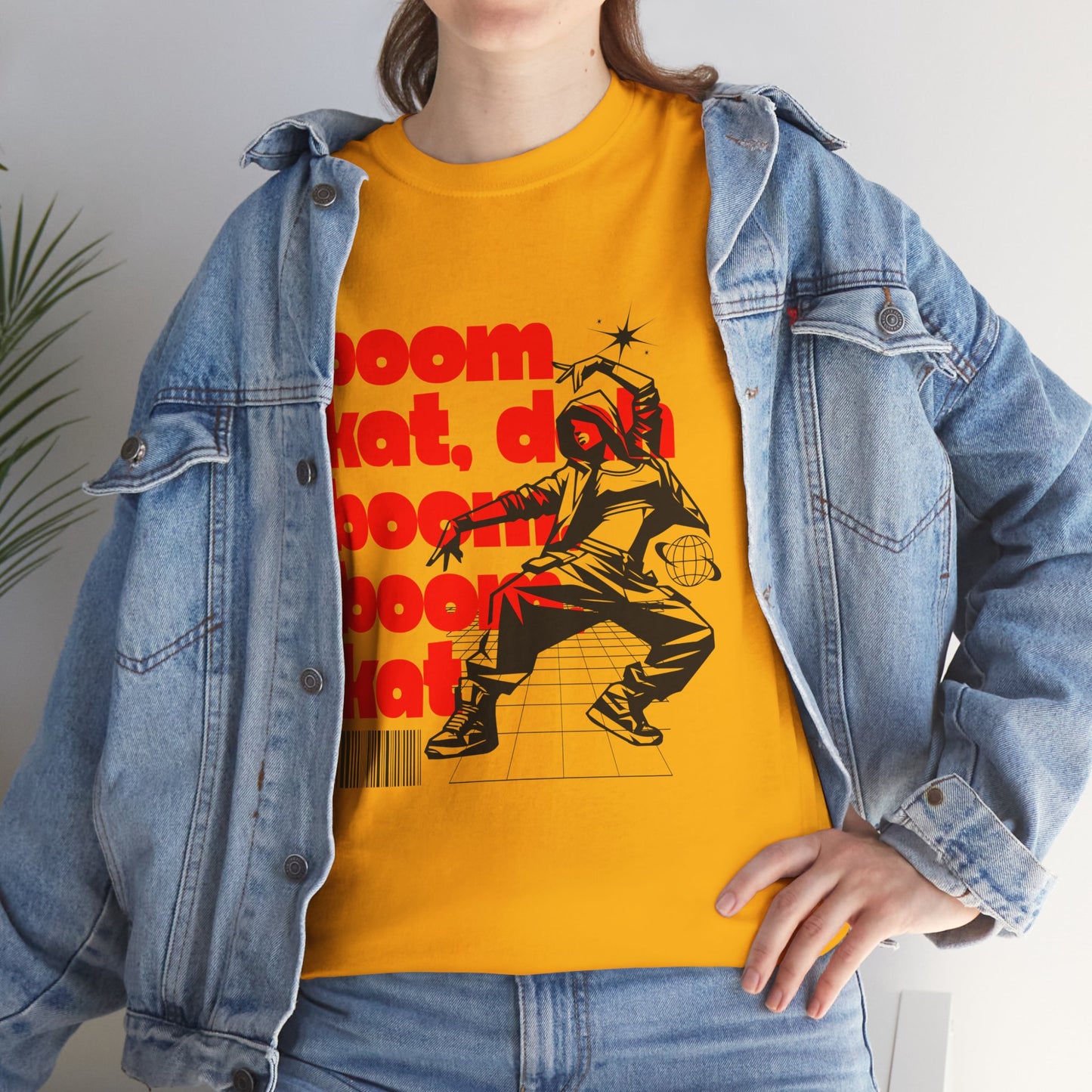 "Boom Kat, Dah, Boom, Boom, Kat" Streetwear Dance Graphic – Unisex Heavy Cotton Tee