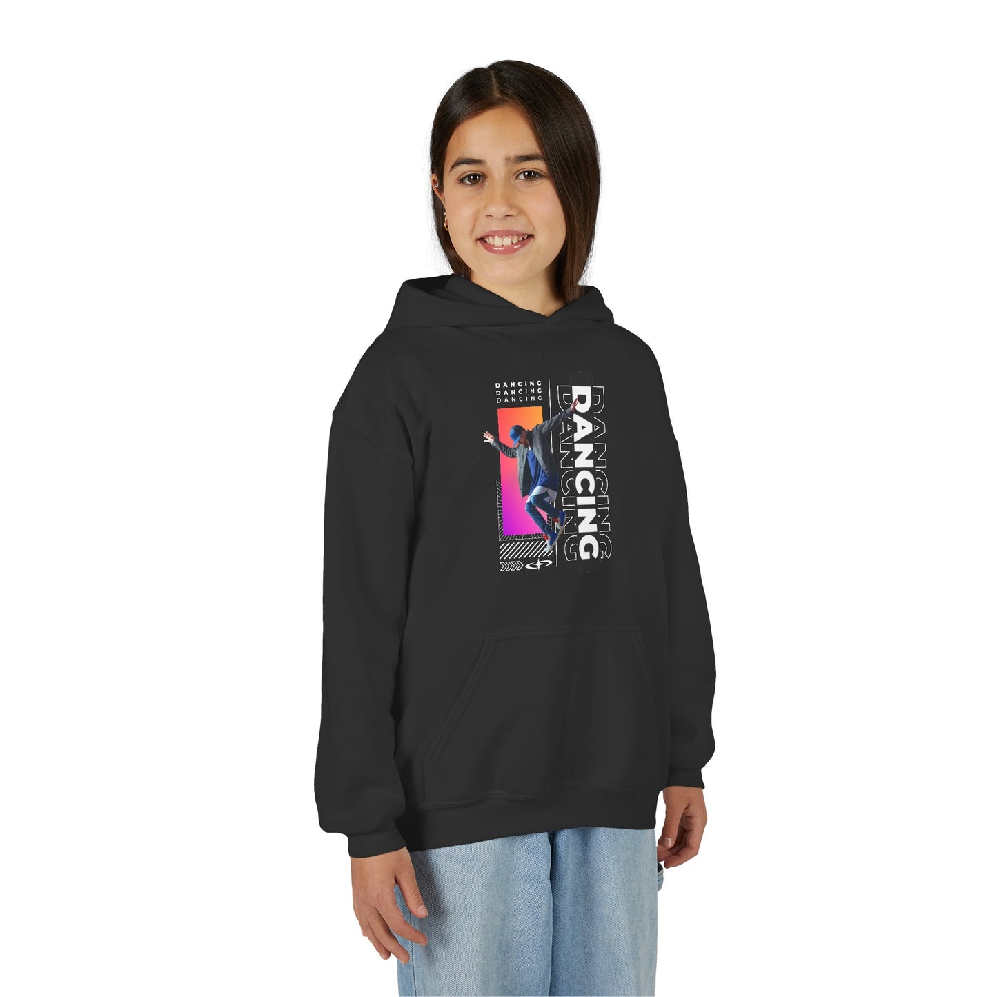 “Dancing” Male Dancer Streetwear Graphic | Unisex Youth Hoodie – Dance Hoodie for Kids & Young Performers