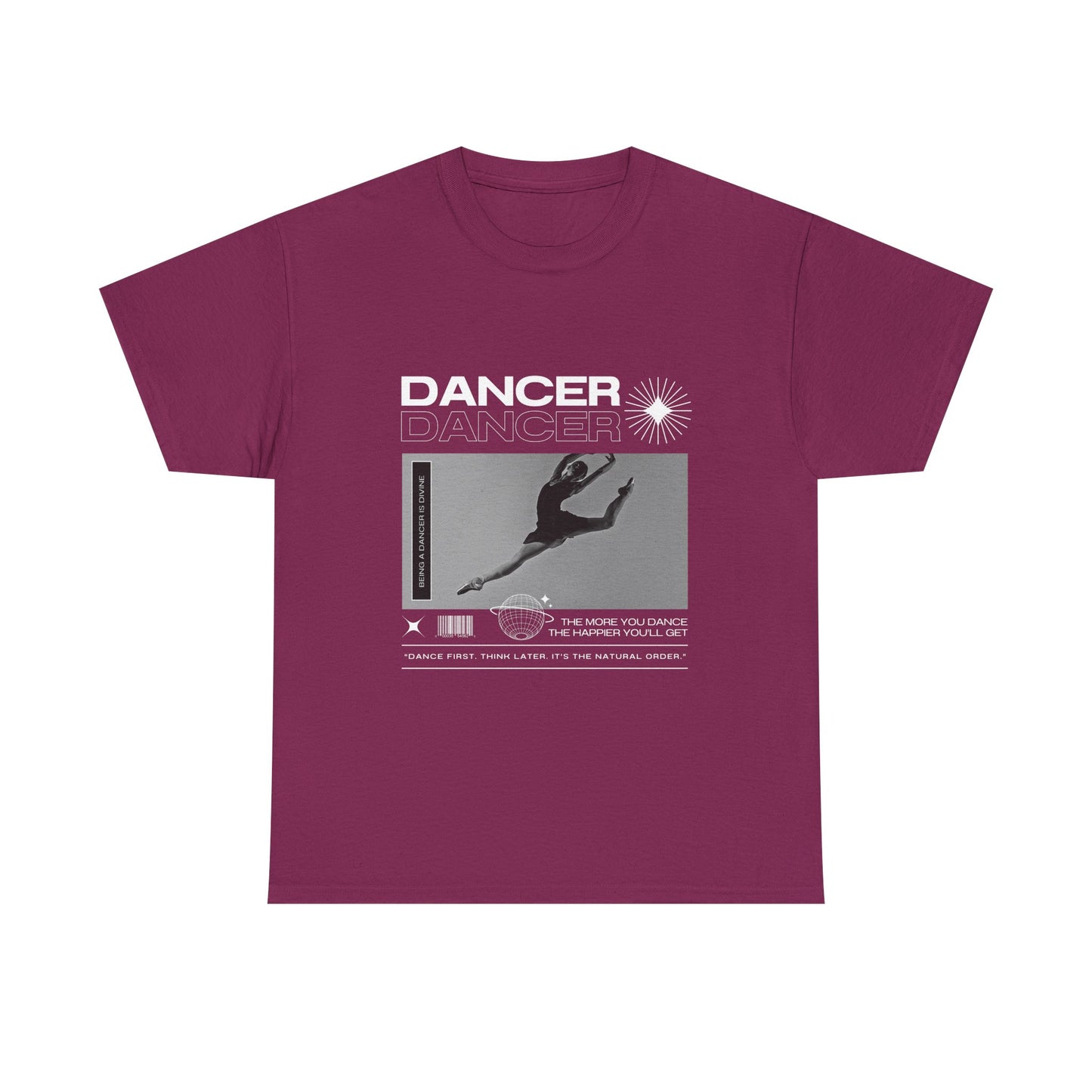 “Dancer” Mottos Streetwear Tee – Unisex Heavy Cotton Dance T-Shirt with Bold Graphic