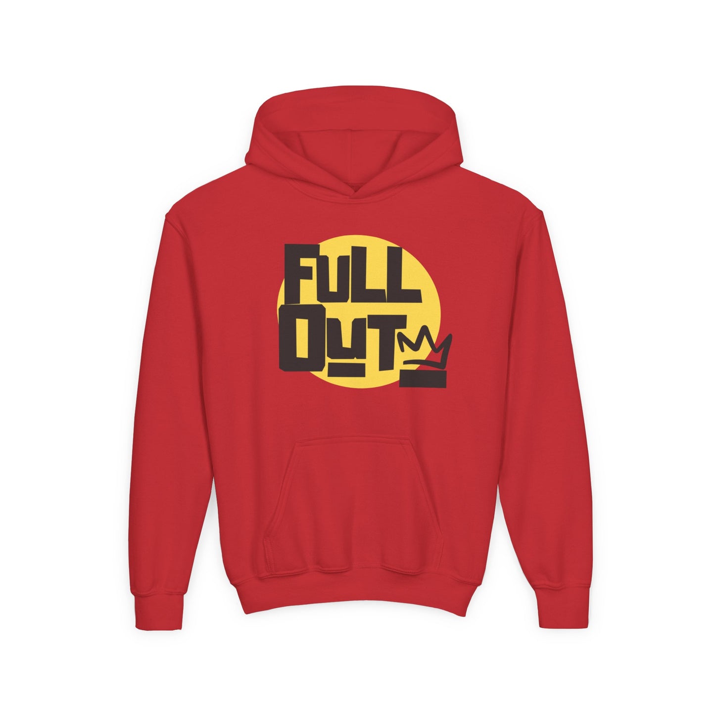 "Full Out" Youth Hooded Sweatshirt – Bold Streetwear-Inspired Dance Graphic Hoodie for Kids and Teens