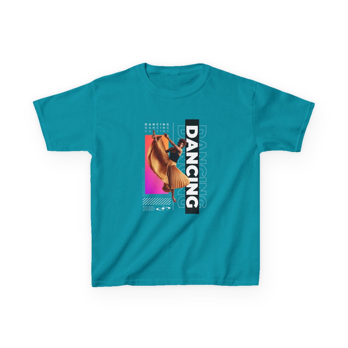 "Dancing" Youth Short Sleeve T-Shirt – Streetwear-Inspired Female Dancer Graphic – Stylish Dance Apparel for Kids