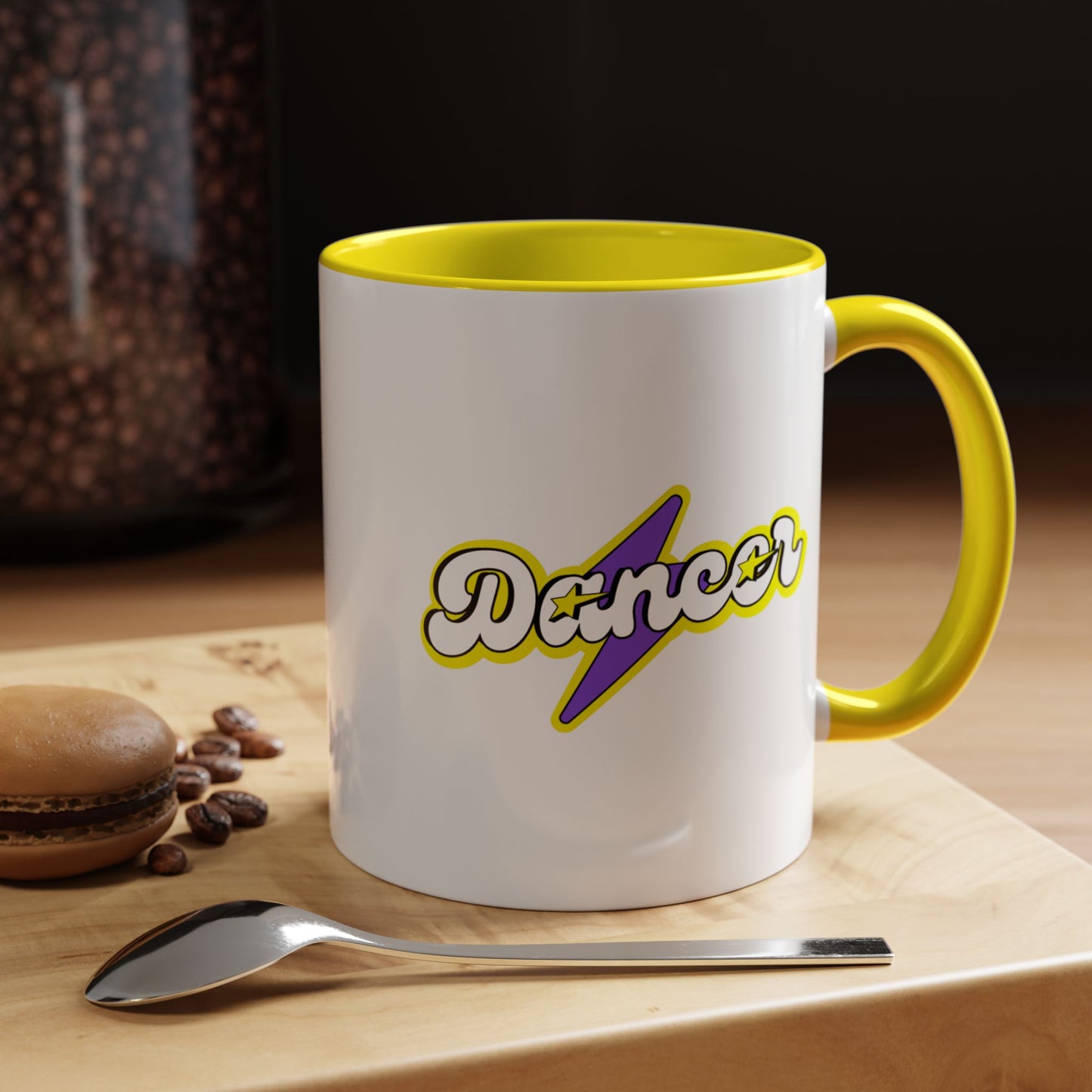 "Dancer" Accent Coffee Mug – Superhero Theme Ceramic Mug for Dancers and Dance Lovers