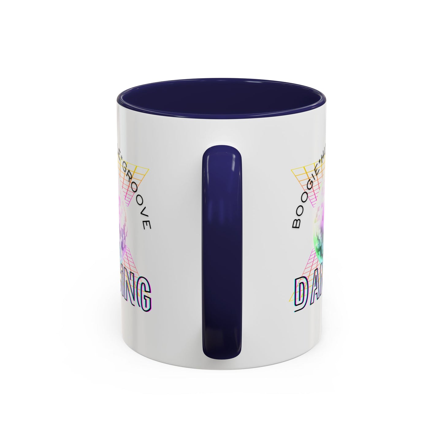 "Boogie, Hustle, Groove - Dancing" Disco Accent Coffee Mug – Fun Retro Dance Gift for Coffee Lovers