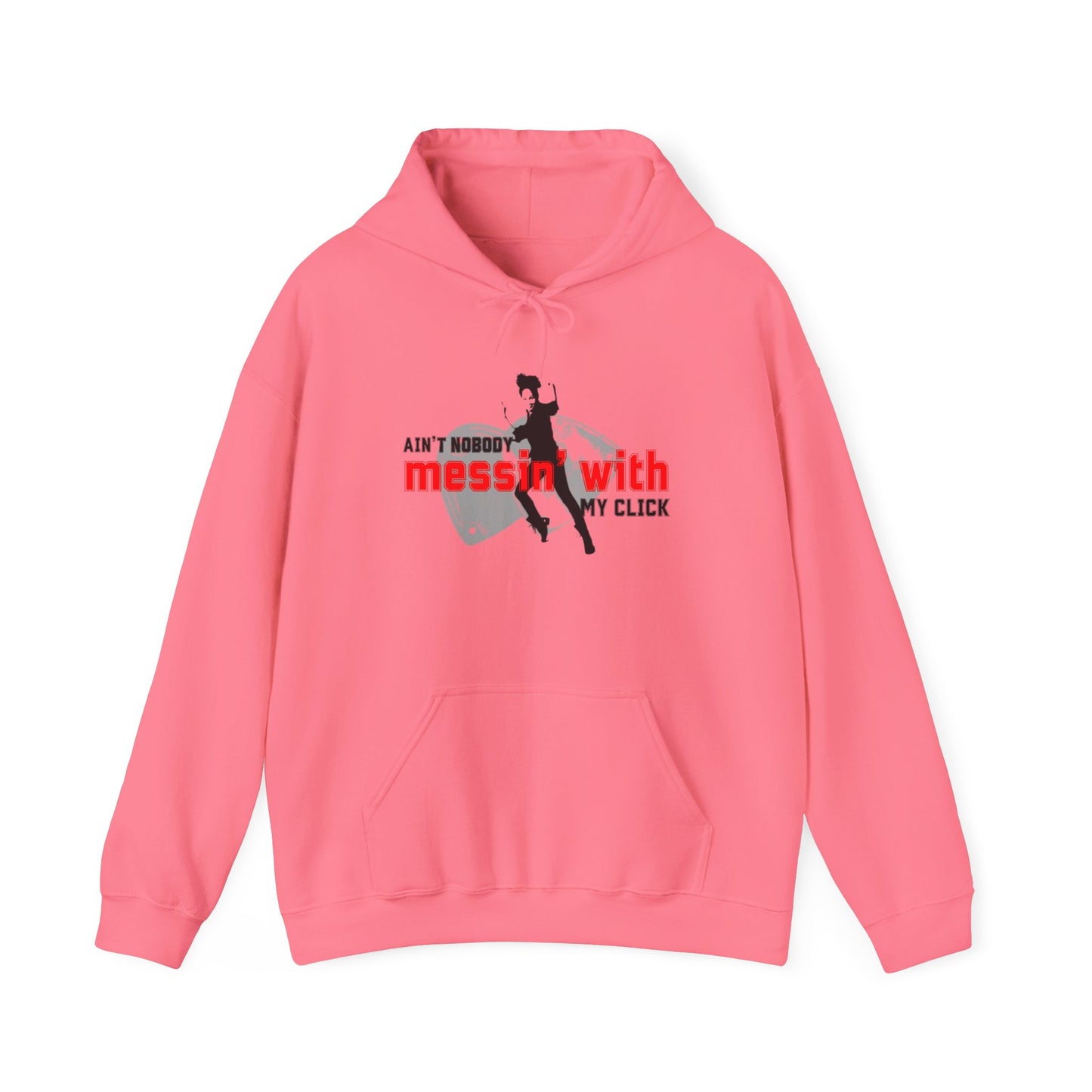 “Ain’t Nobody Messin’ with My Click” Tap Dance Graphic with Tap Shoes & Dancer | Streetwear-Inspired Tap Dancing Hoodie for Dancers - Unisex Heavy Blend™ Hooded Sweatshirt