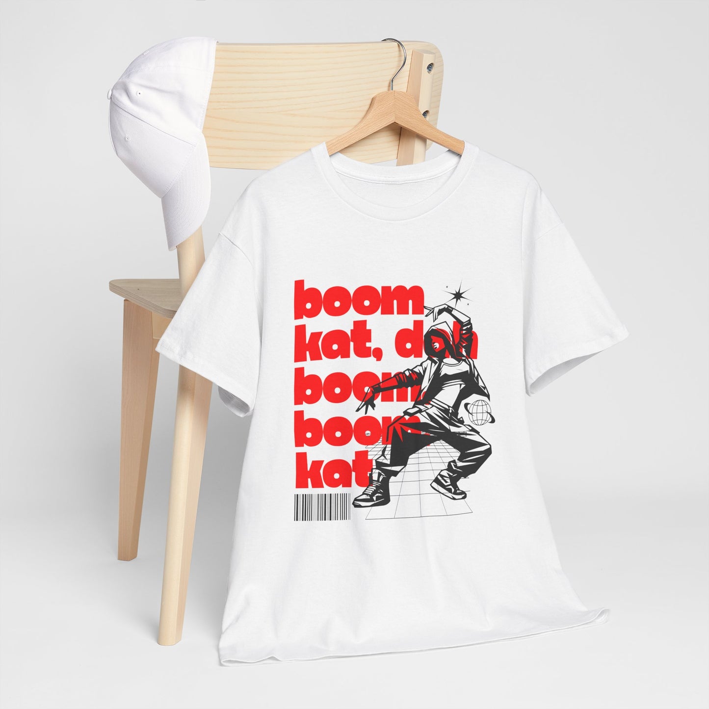 "Boom Kat, Dah, Boom, Boom, Kat" Streetwear Dance Graphic – Unisex Heavy Cotton Tee
