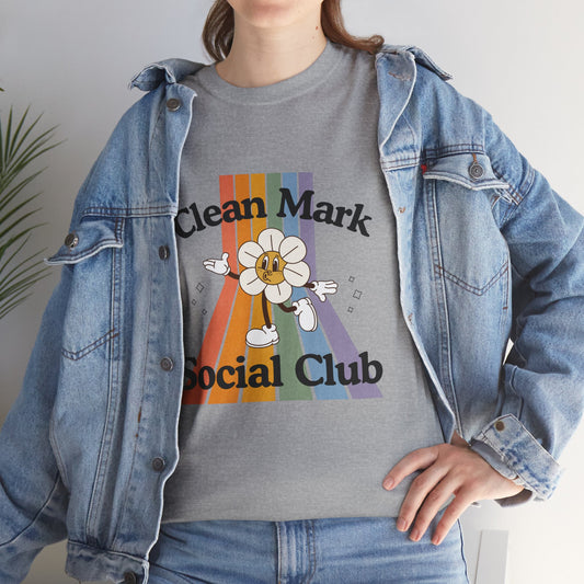 “Clean Mark Social Club” Unisex Heavy Cotton T-Shirt – Streetwear-Inspired Dance Graphic Tee for Adults & Kids