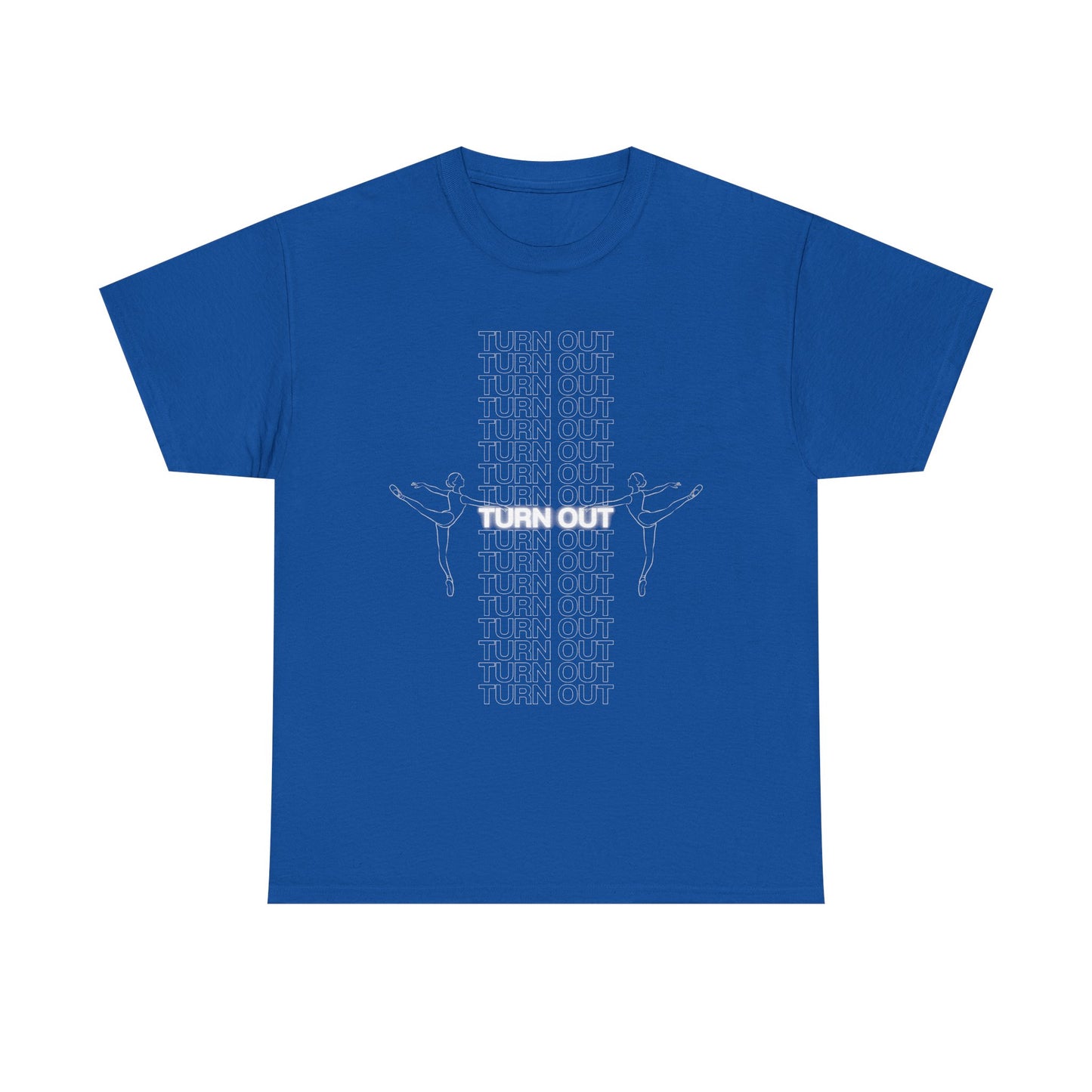 "Turn Out" Ballerina Graphic Unisex Heavy Cotton Tee – Ballet Dance T-Shirt for Dancers & Dance Enthusiasts