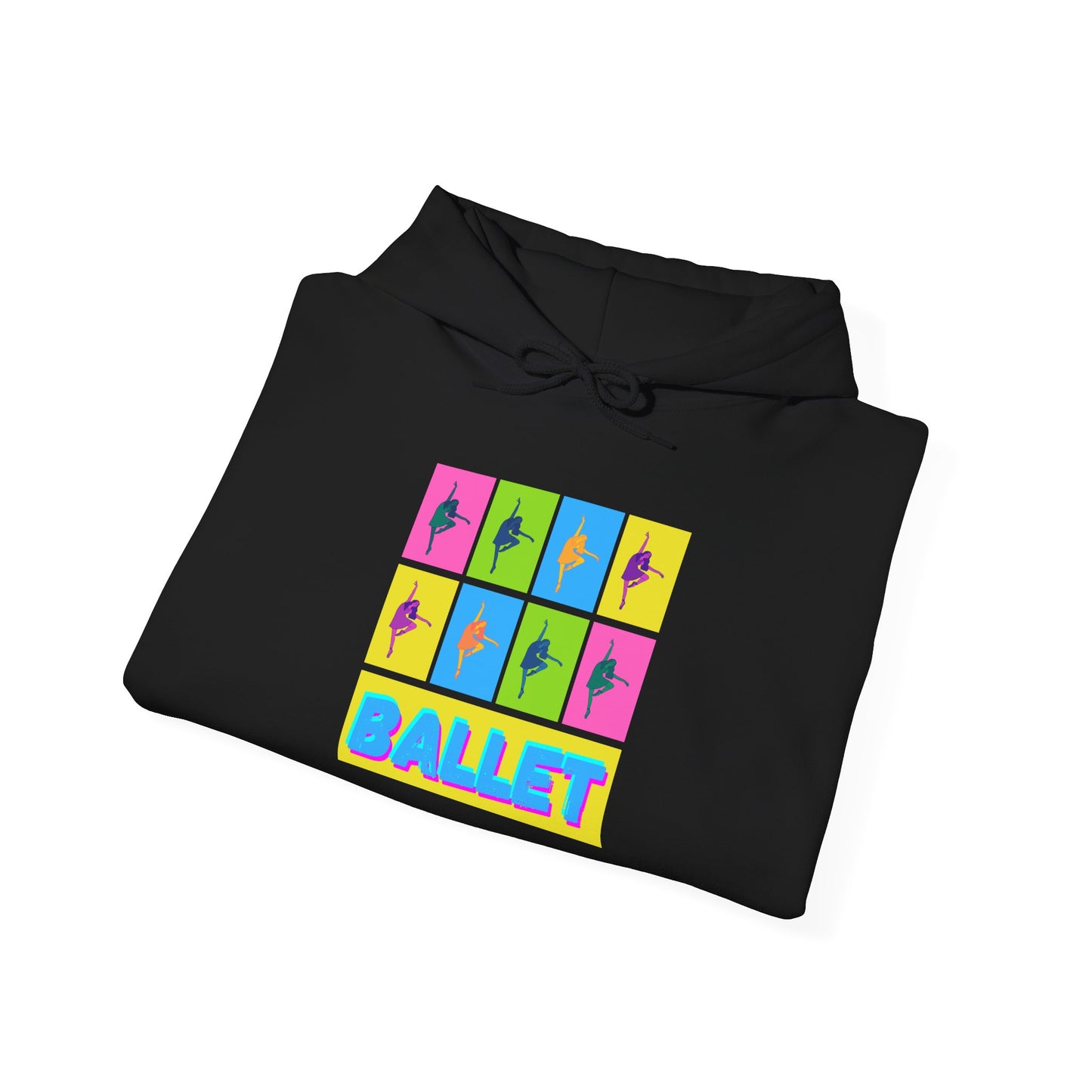 “Ballet” Pop Art Inspired Design with Ballet Dancer Graphics | Streetwear Ballet Hoodie for Dance Lovers - Unisex Heavy Blend™ Hooded Sweatshirt
