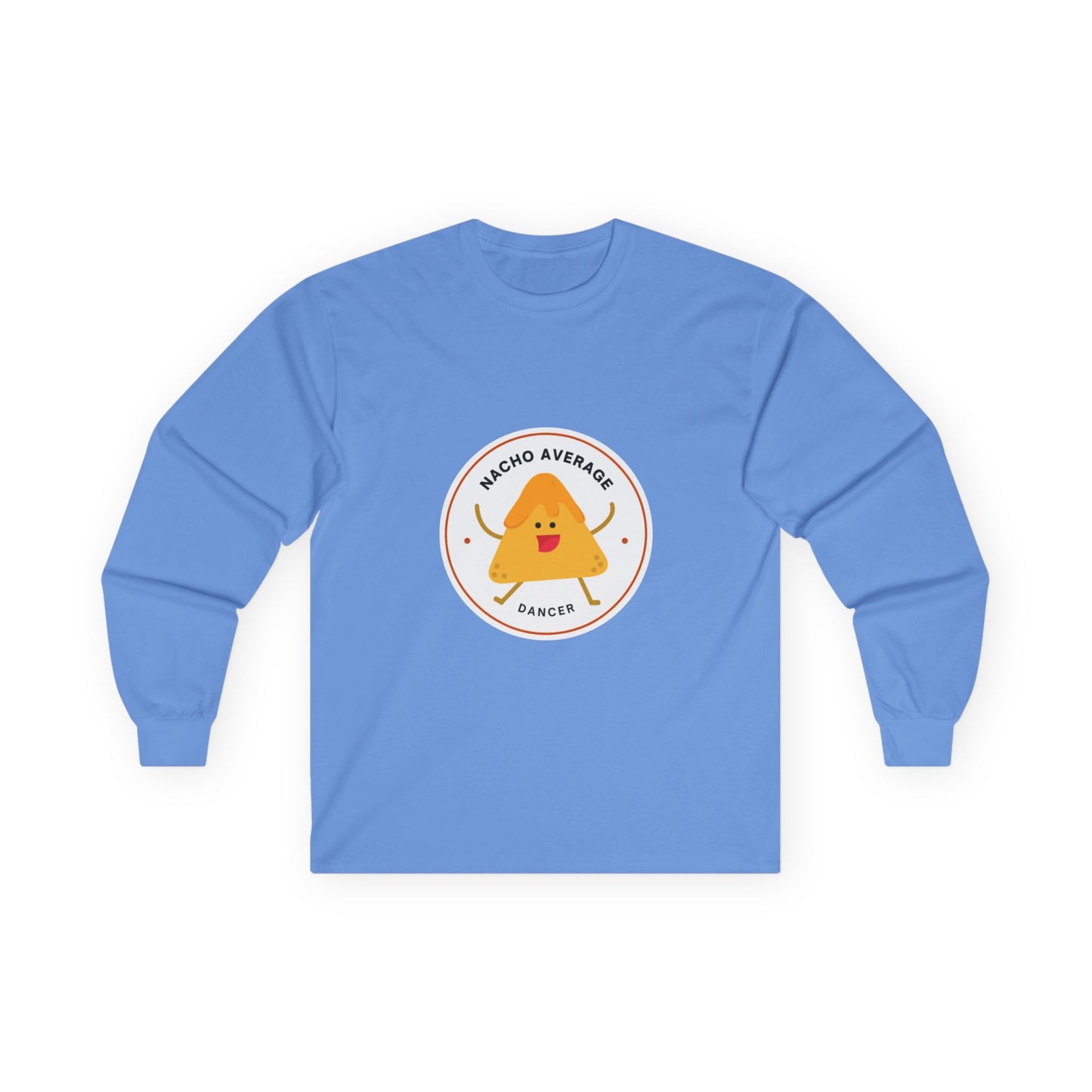 "Nacho Average Dancer" Unisex Long Sleeve Tee – Funny Dance Pun Shirt with Cute Nacho Graphic for Dancers & Foodie Fans