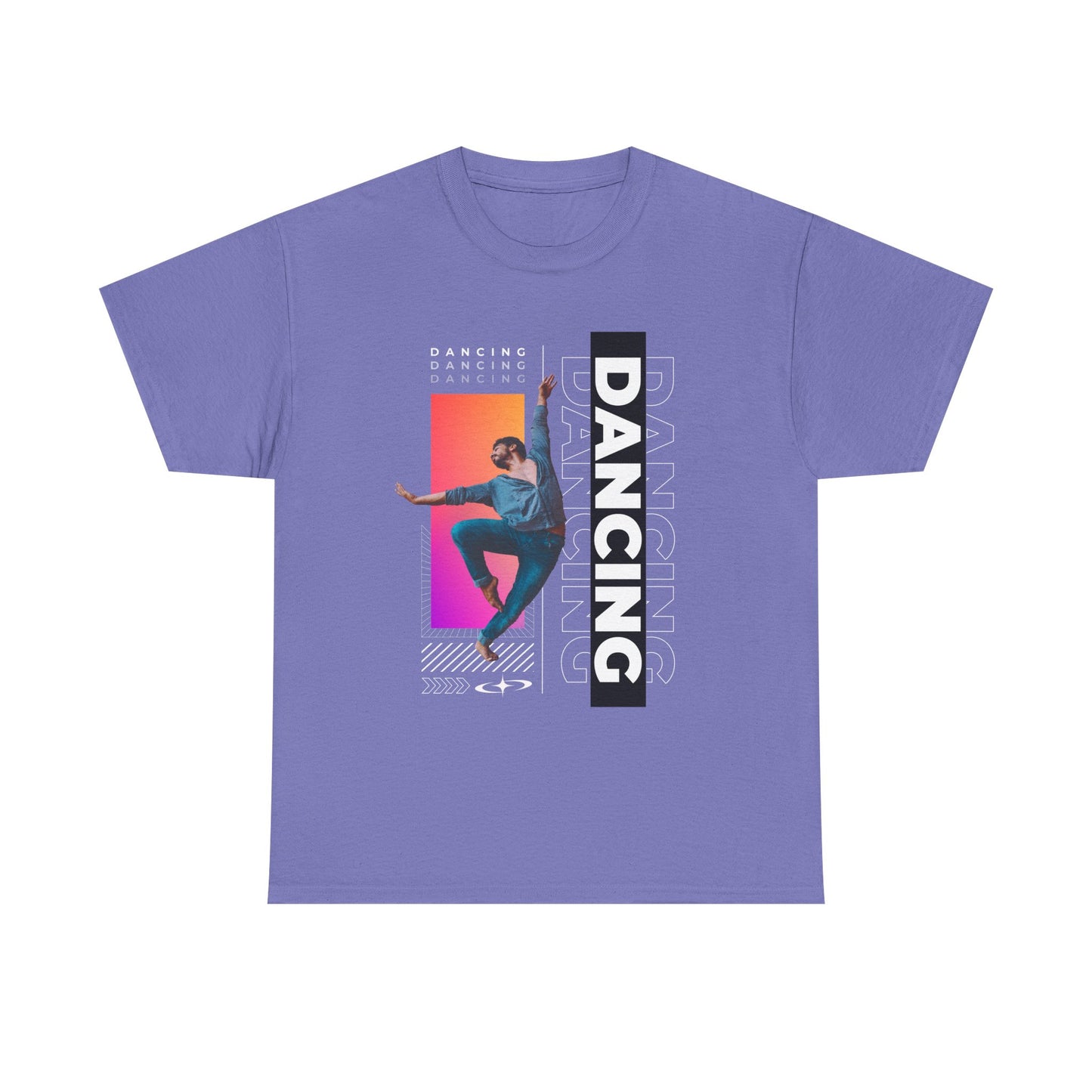 “Dancing” Streetwear-Inspired Male Dancer Unisex Heavy Cotton Tee – Urban Dance Graphic T-Shirt for Performers and Dance Lovers
