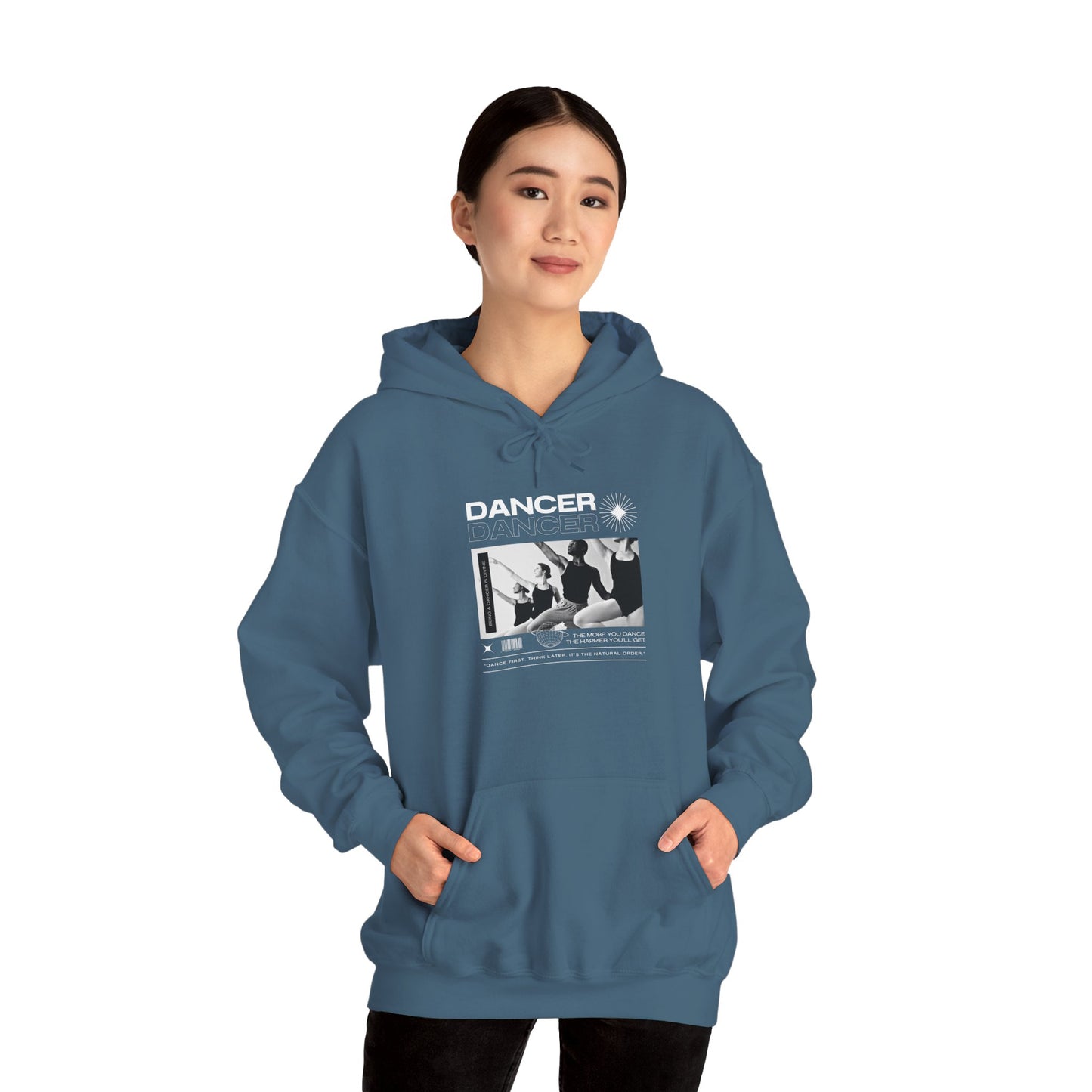 “Dancer” Young Ballet Dancers at the Barre Graphic | Streetwear-Inspired Ballet Hoodie for Dance Enthusiasts - Unisex Heavy Blend™ Hooded Sweatshirt