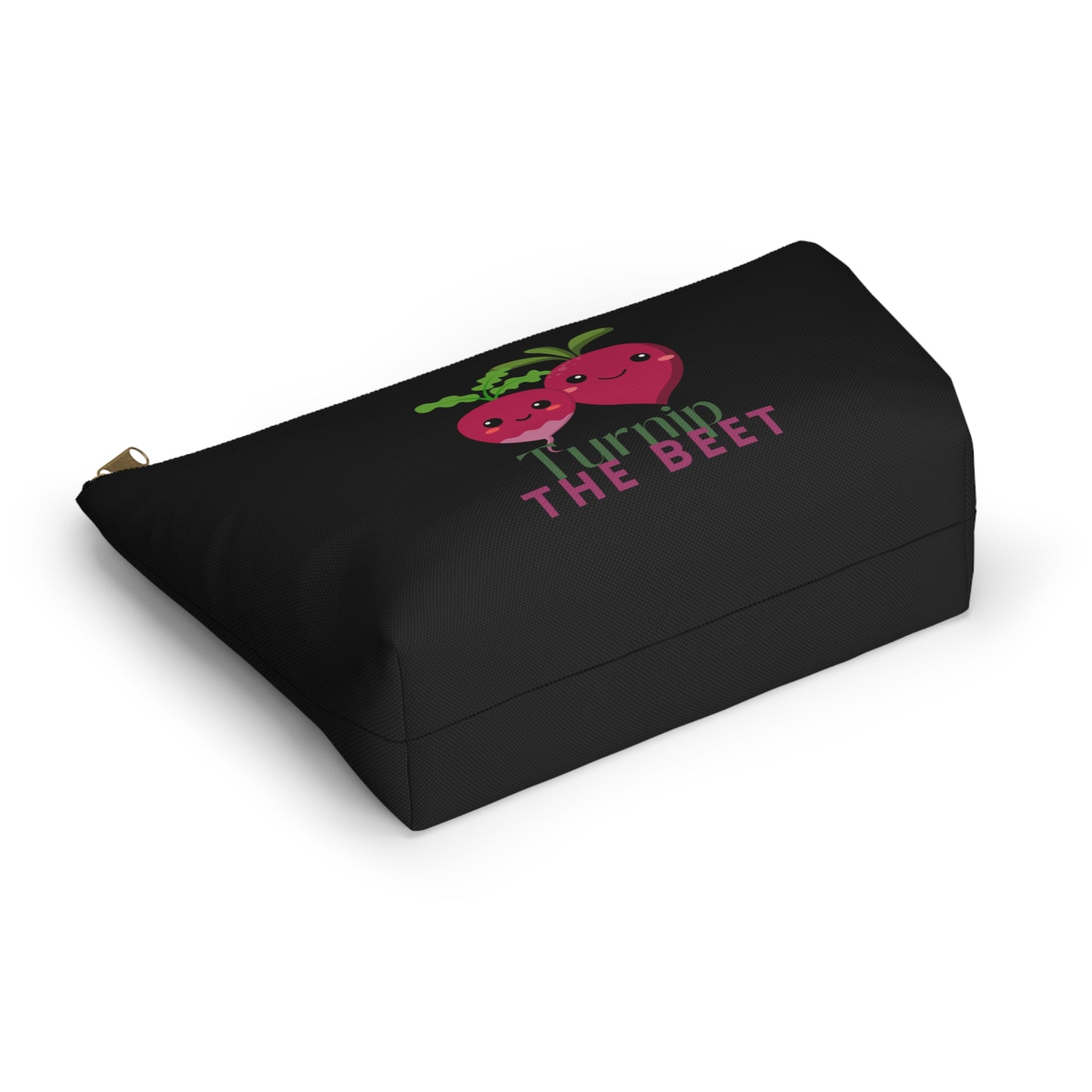 "Turnip the Beet" Makeup Bag – Cute Vegetable Dance Pun Graphic – Fun Dance-Themed Zipper Pouch for Cosmetics, Accessories & Gifts