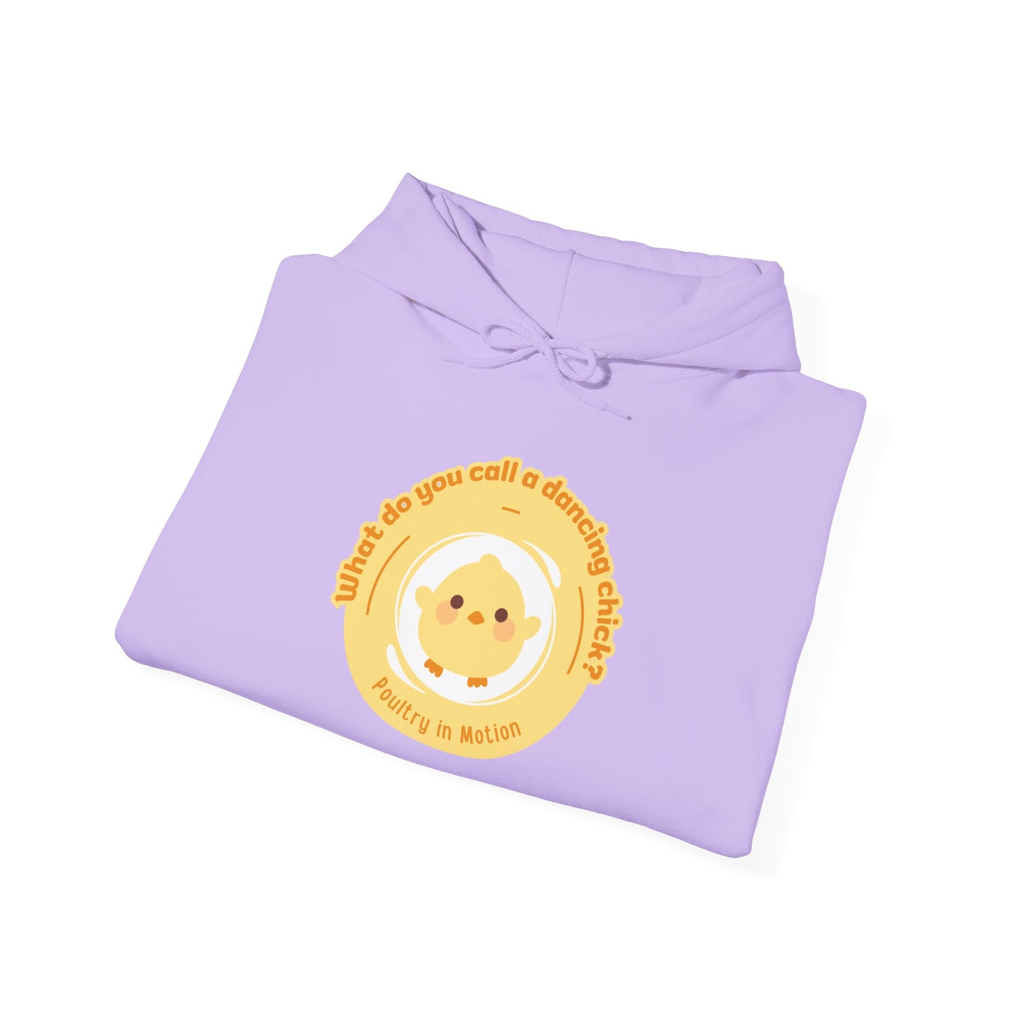 "What do you call a dancing chick? Poultry in Motion" Unisex Dance Hoodie – Funny Dancing Chick Graphic Sweatshirt for Dancers