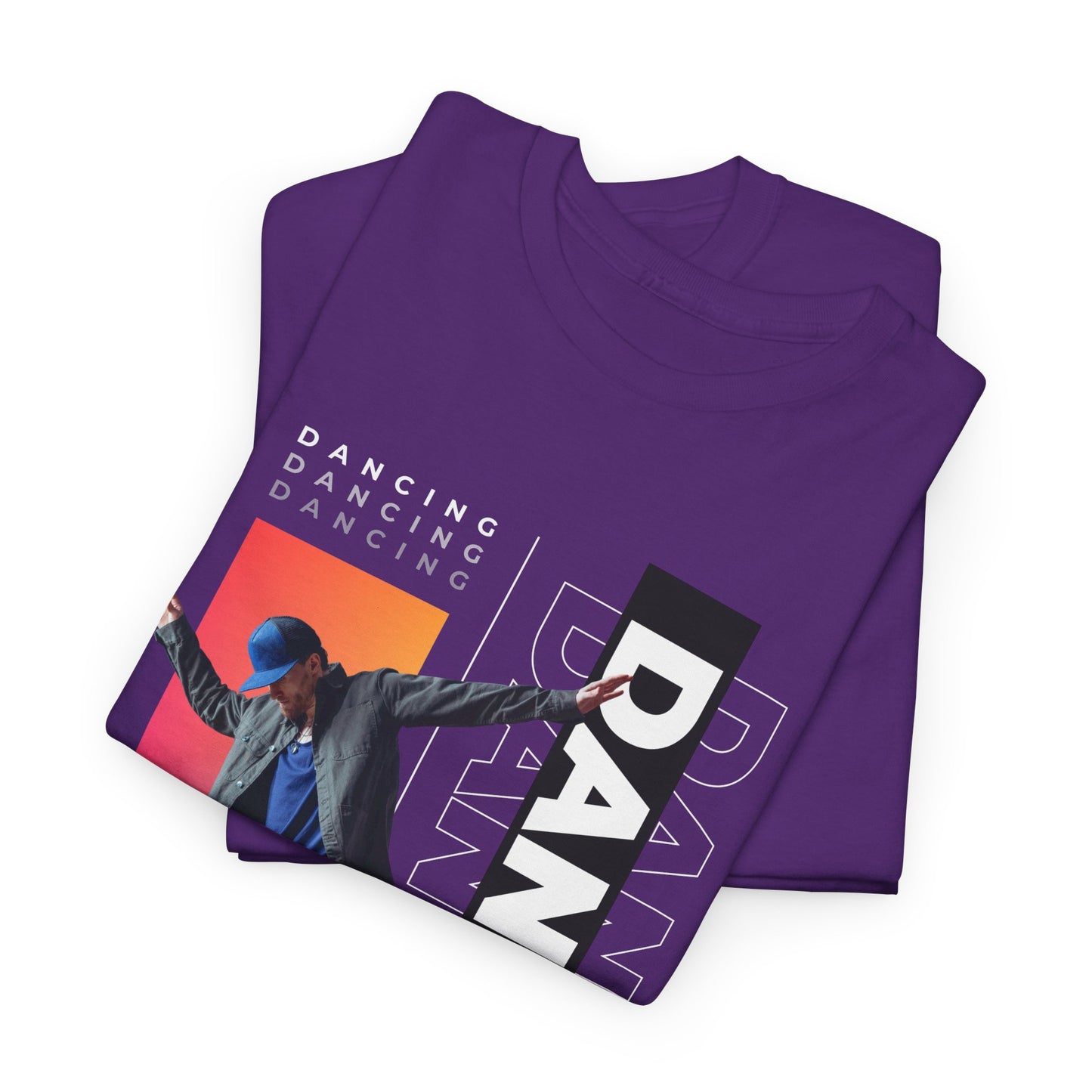 “Dancing” Streetwear-Inspired Male Dancer Unisex Heavy Cotton Tee – Urban Dance Graphic T-Shirt for Performers and Dance Lovers