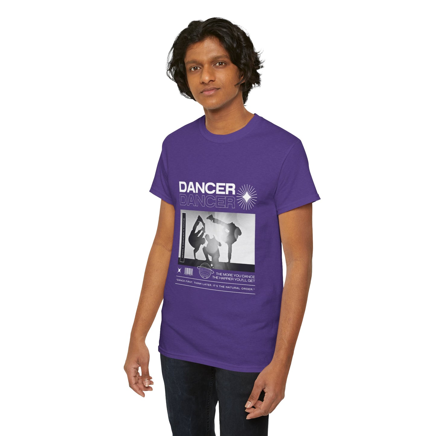 “Dancer” Graphic with Breakdancer Streetwear-Inspired Design | Hip-Hop Dance T-Shirt for Men & Women | Unisex Heavy Cotton Tee