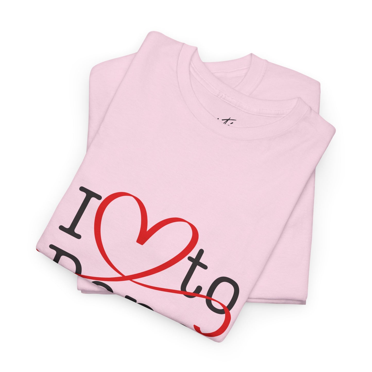 "I Love to Dance" Unisex Heavy Cotton Tee – Hand-Drawn Heart Graphic Dance Lover T-Shirt
