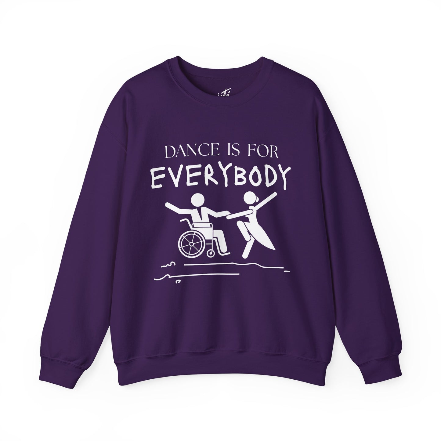 “Dance Is for Everybody” Inclusive Dance Sweatshirt – Unisex Heavy Blend Crewneck with Optional Name or Studio Personalization