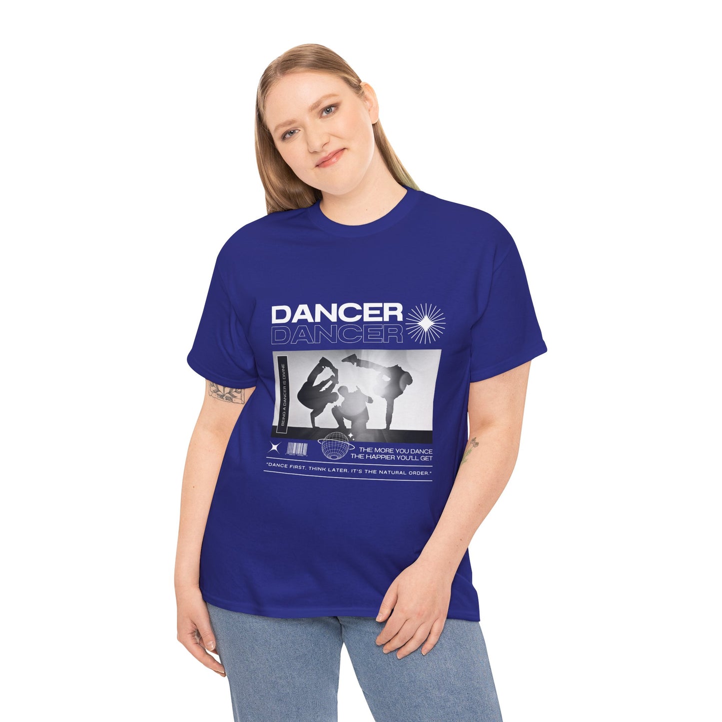 “Dancer” Graphic with Breakdancer Streetwear-Inspired Design | Hip-Hop Dance T-Shirt for Men & Women | Unisex Heavy Cotton Tee