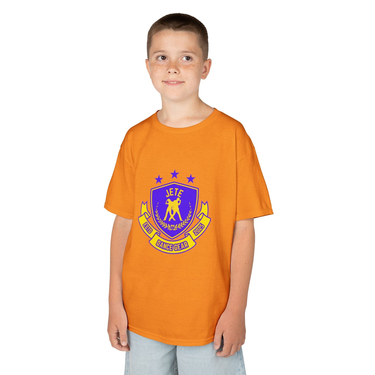 "Jeté Dance Gear" Youth Short Sleeve Tee – Collegiate-Inspired Dancer Graphic Shirt for Kids