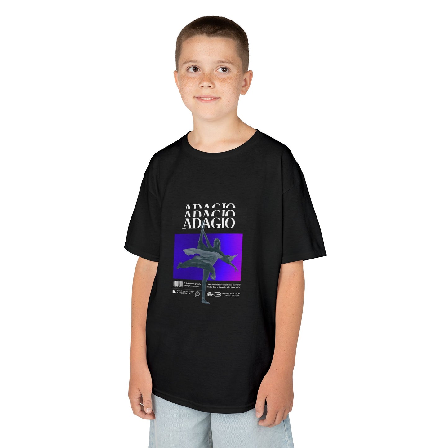 “Adagio” Youth Short Sleeve Ballet Definition Tee – Streetwear-Inspired Ballerina Dance T-Shirt