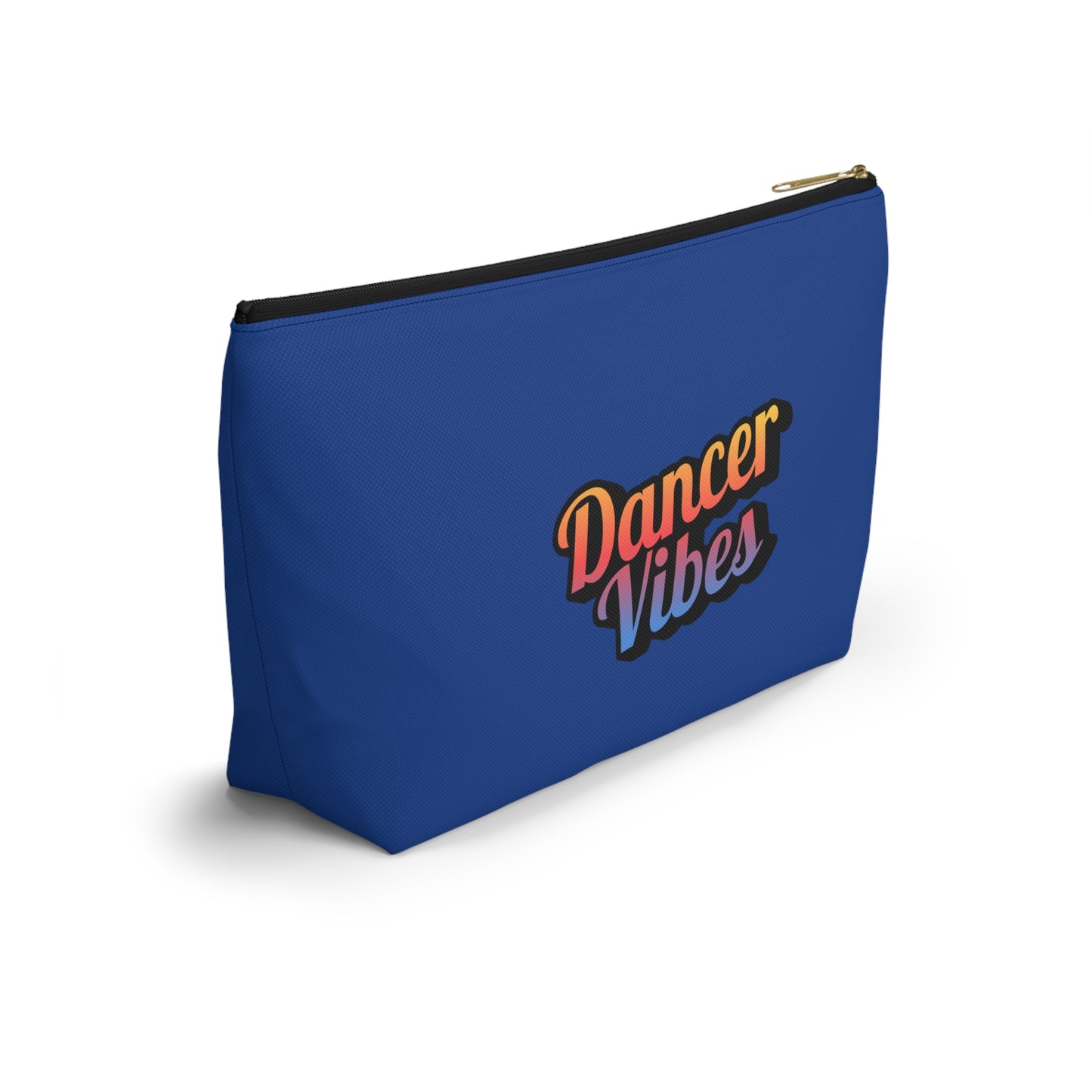 "Dancer Vibes" Makeup Bag – Colorful Text-Based Dance Graphic – Fun Dance-Themed Zipper Pouch for Cosmetics, Accessories & Travel Essentials