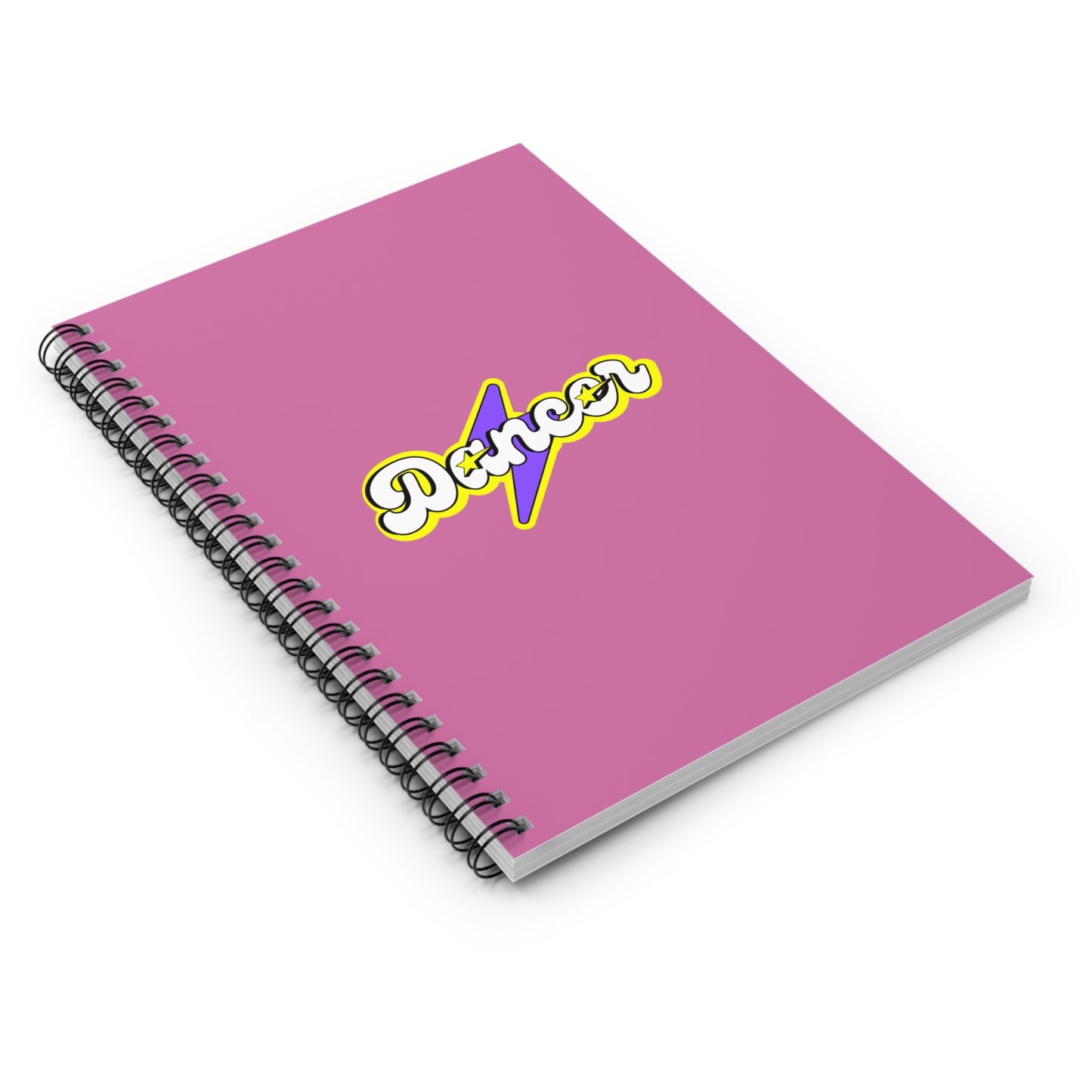 "Dancer" Spiral Notebook – Superhero-Inspired Text Graphic Journal for Dancers, Students & Creative Writers
