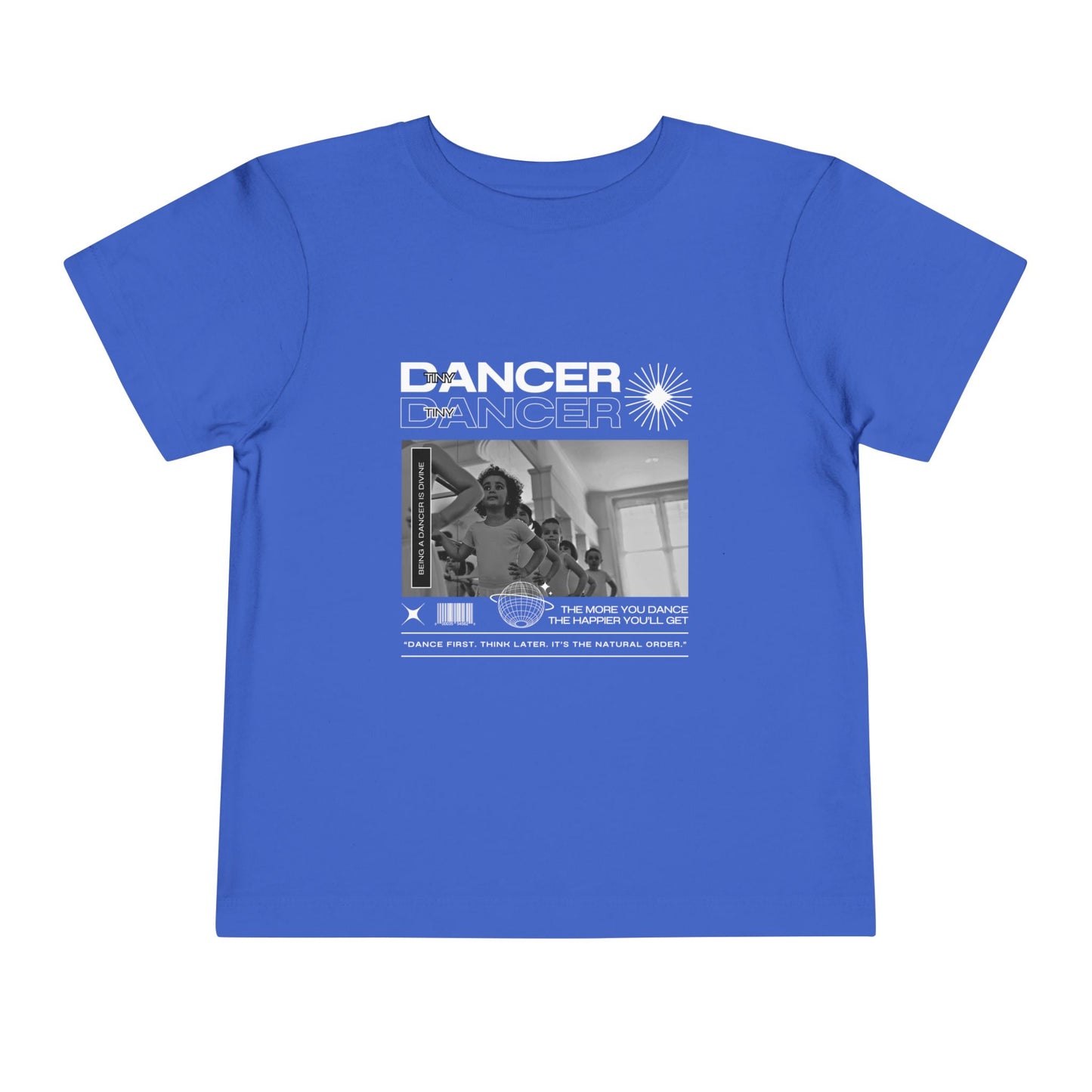 “Tiny Dancer" Toddler Short Sleeve T-Shirt – Streetwear-Inspired Ballet Class Graphic Tee for Kids