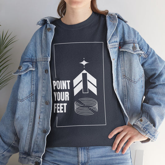 "Point Your Feet" Streetwear Dance Tee – Unisex Heavy Cotton Ballet-Inspired T-Shirt for Dancers