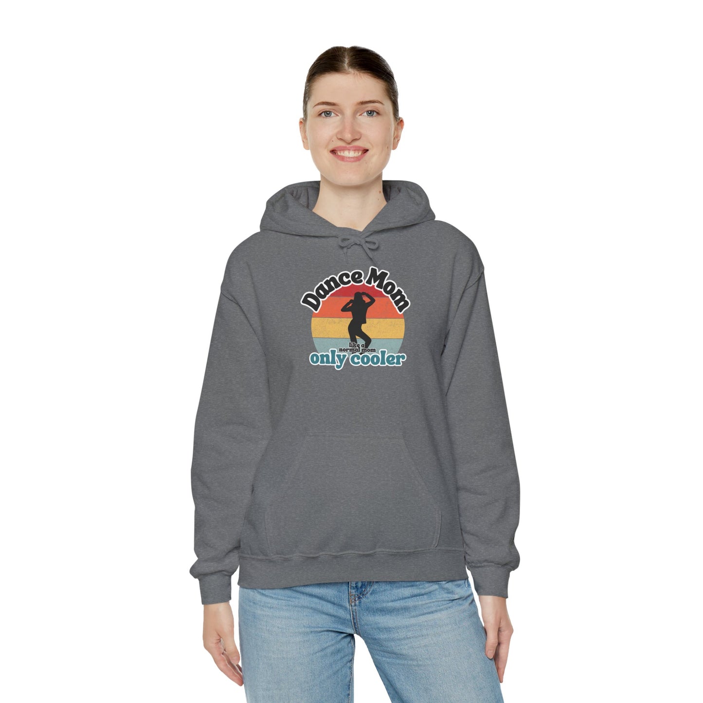 Dance Mom Hoodie – Retro Graphic Unisex Heavy Blend™ Sweatshirt for Proud Dance Moms – Fun Gift for Dance Recitals & Holidays
