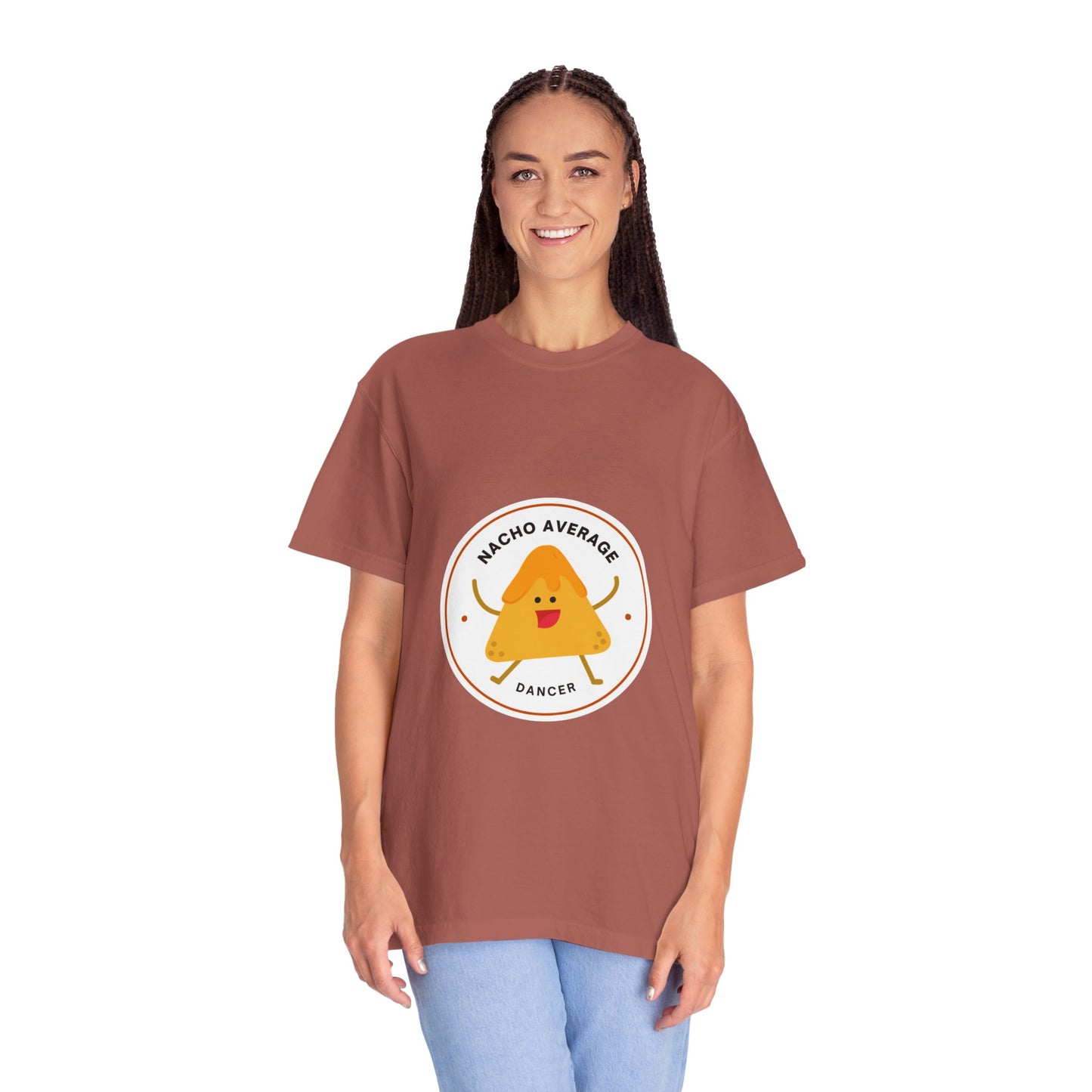 "Nacho Average Dancer" T-Shirt – Funny Dance Pun Unisex Garment-Dyed Tee with Cute Nacho Graphic 🌮💃
