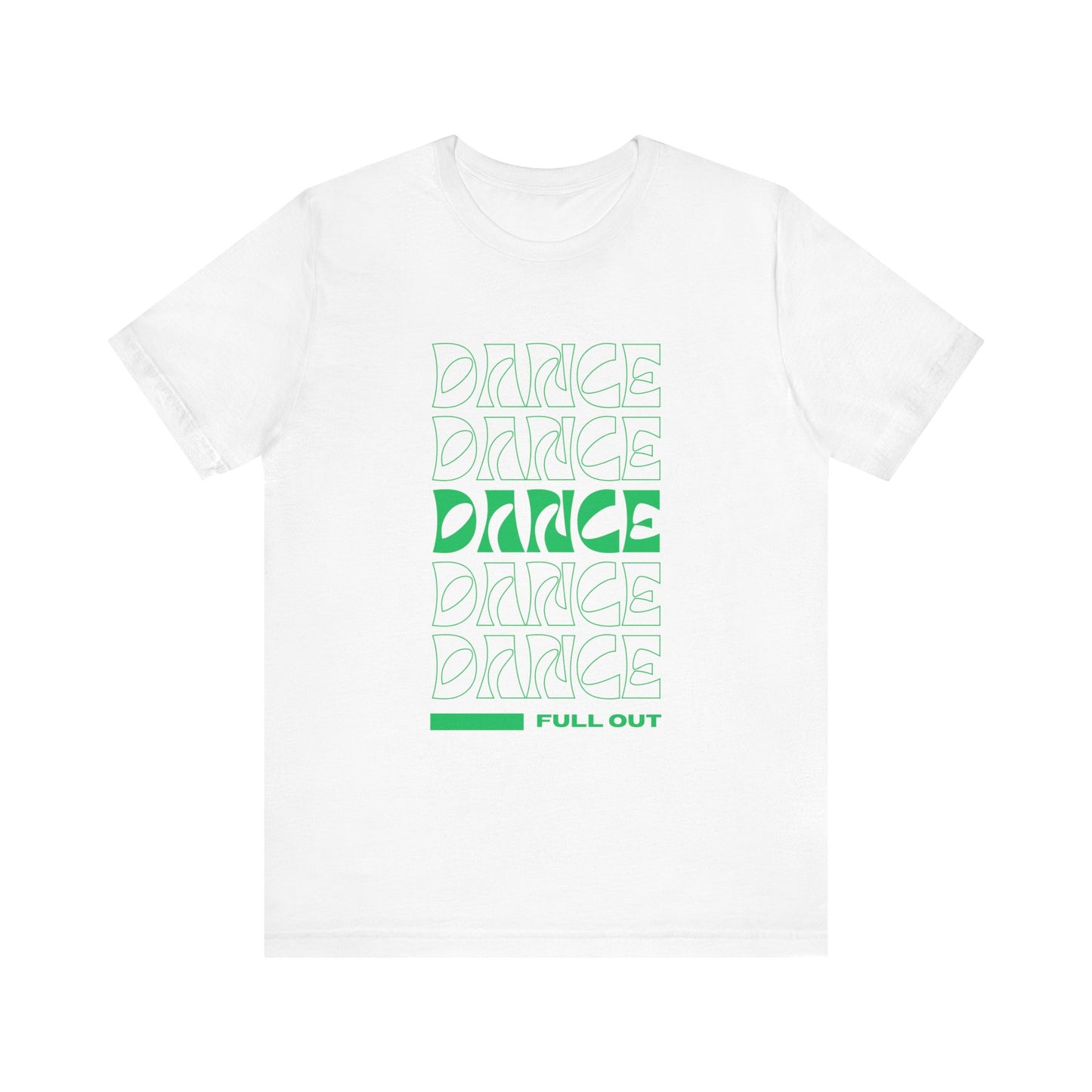 “Dancer - Full Out” T-Shirt – Bold Text Dance Motivation Unisex Garment-Dyed Tee