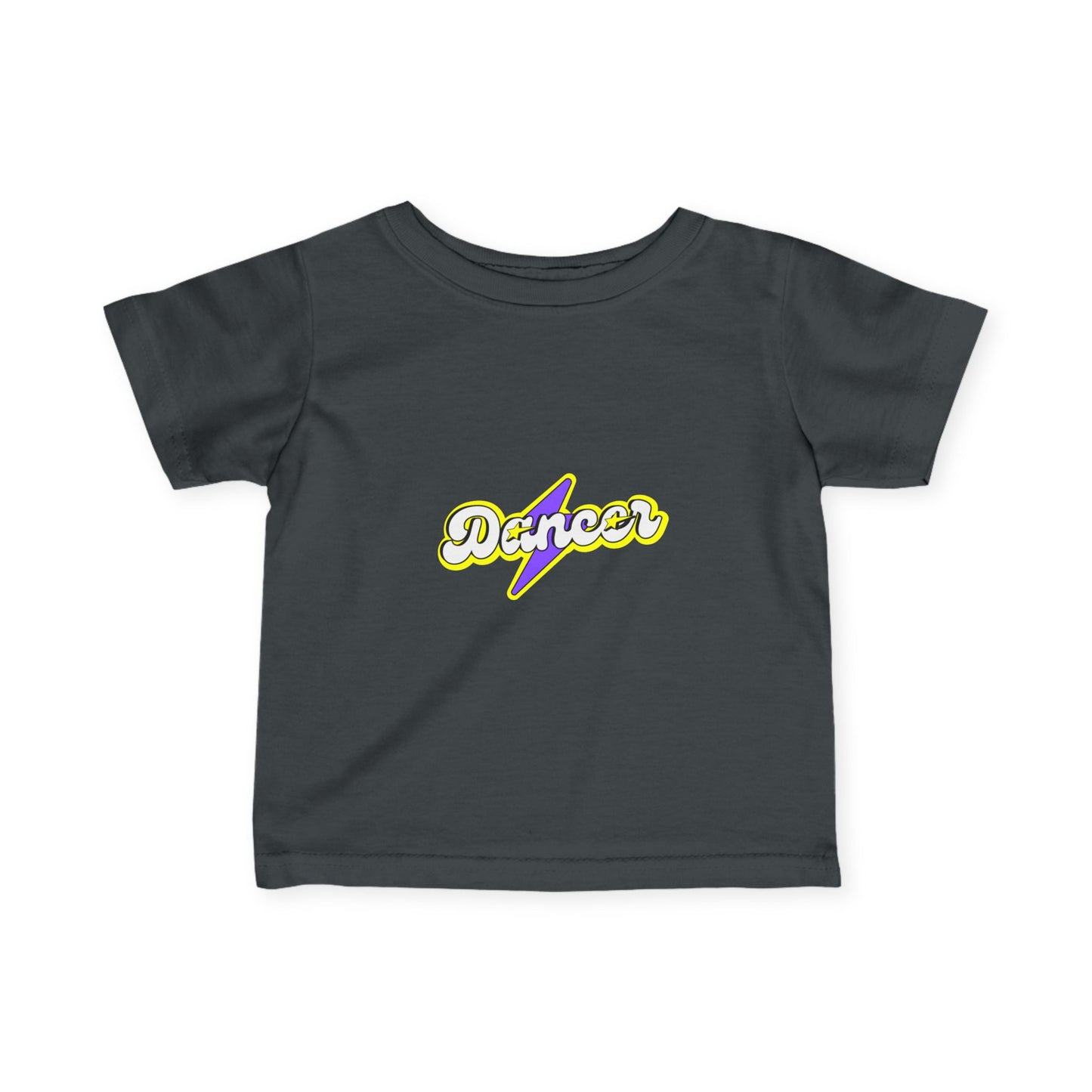 "Dancer" Superhero-Inspired Infant Fine Jersey Tee – Cute Baby Dance T-Shirt with Bold Comic-Style Graphic for Future Dance Heroes