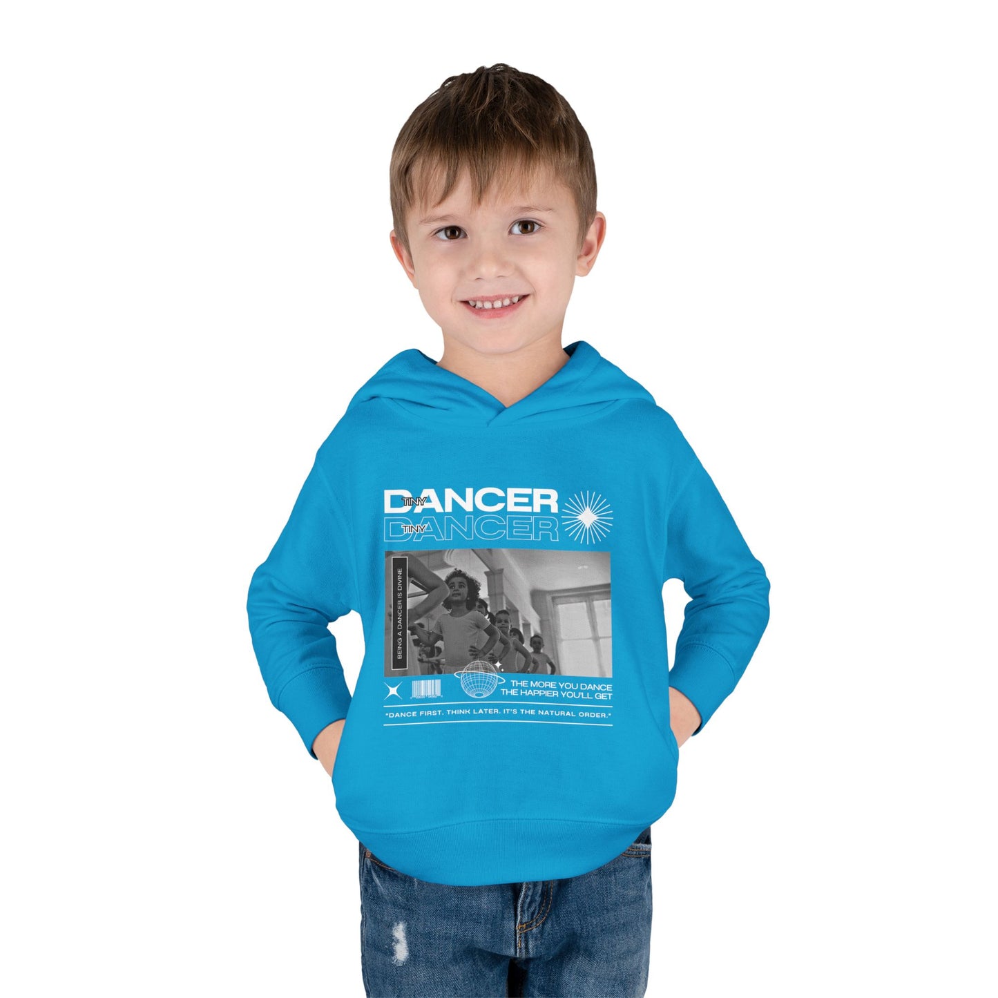 “Tiny Dancer” Toddler Pullover Hoodie – Streetwear-Inspired Ballet Class Graphic Sweatshirt for Kids