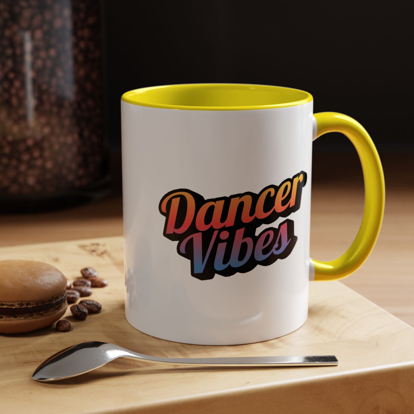 "Dancer Vibes" Accent Coffee Mug – Stylish Ceramic Mug for Dance Lovers and Performers