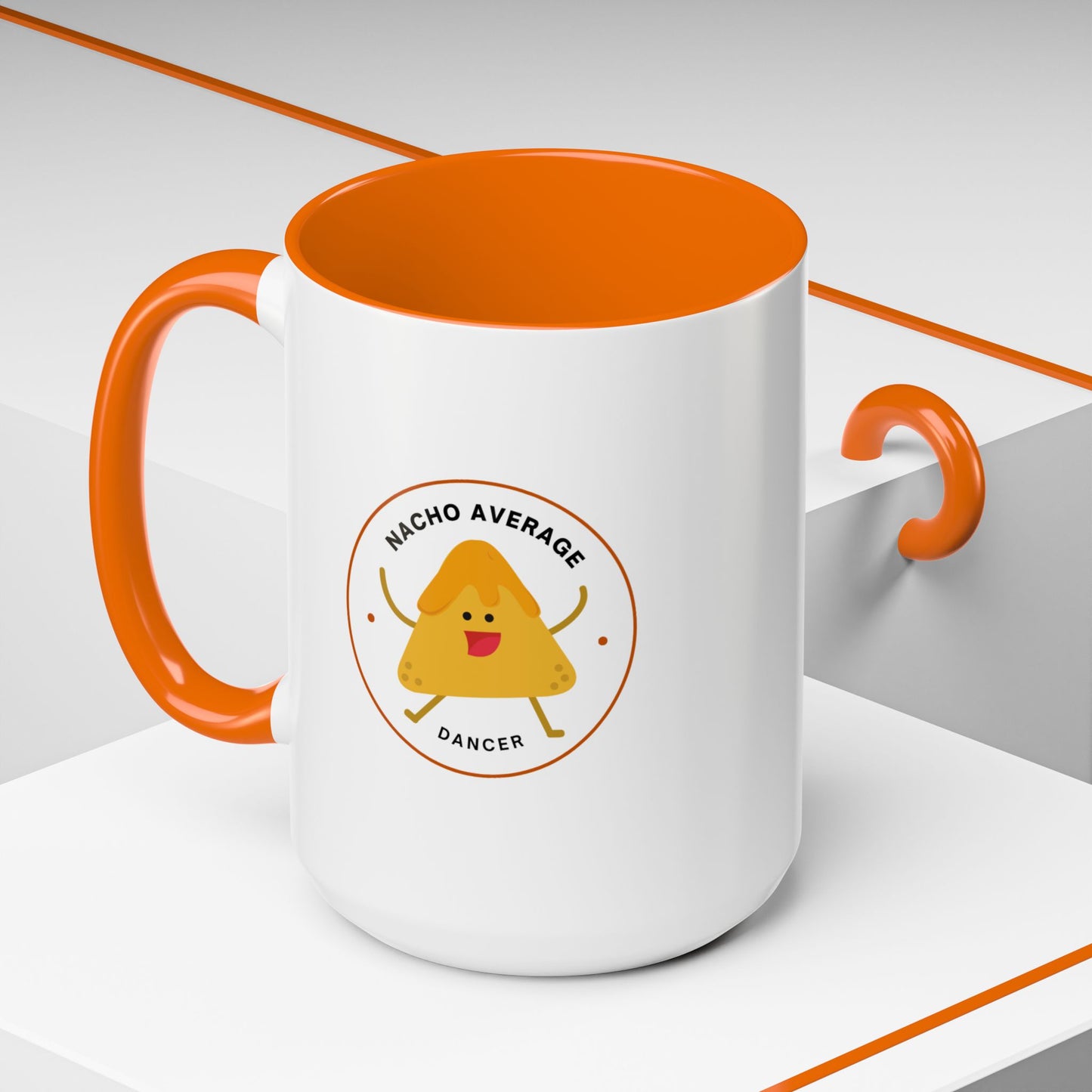 "Nacho Average Dancer" Accent Coffee Mug – Funny Dance Pun Ceramic Mug with Nacho Graphic for Dancers