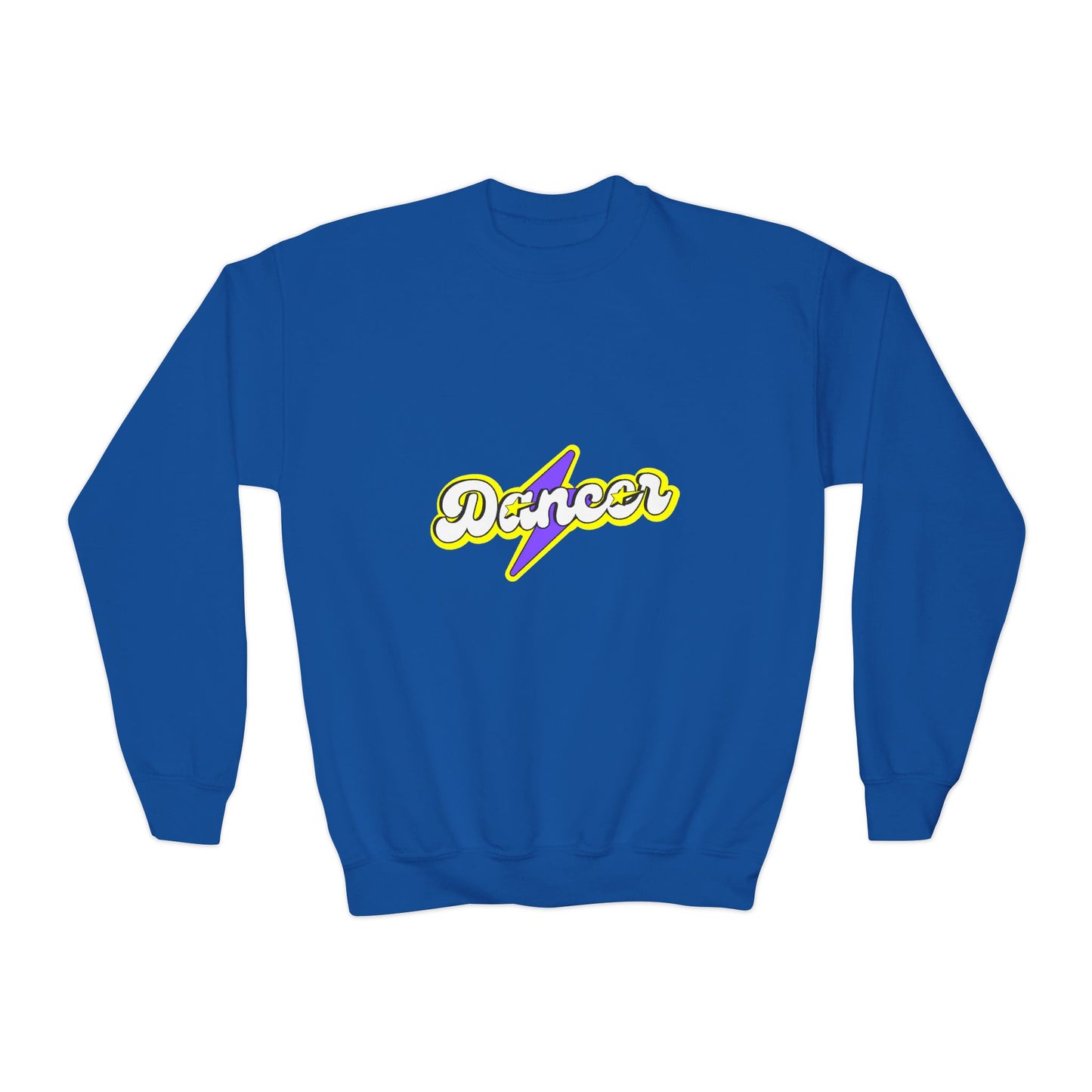 "Dancer" Youth Crewneck Sweatshirt – Superhero-Inspired Dance Graphic Pullover for Kids and Teens