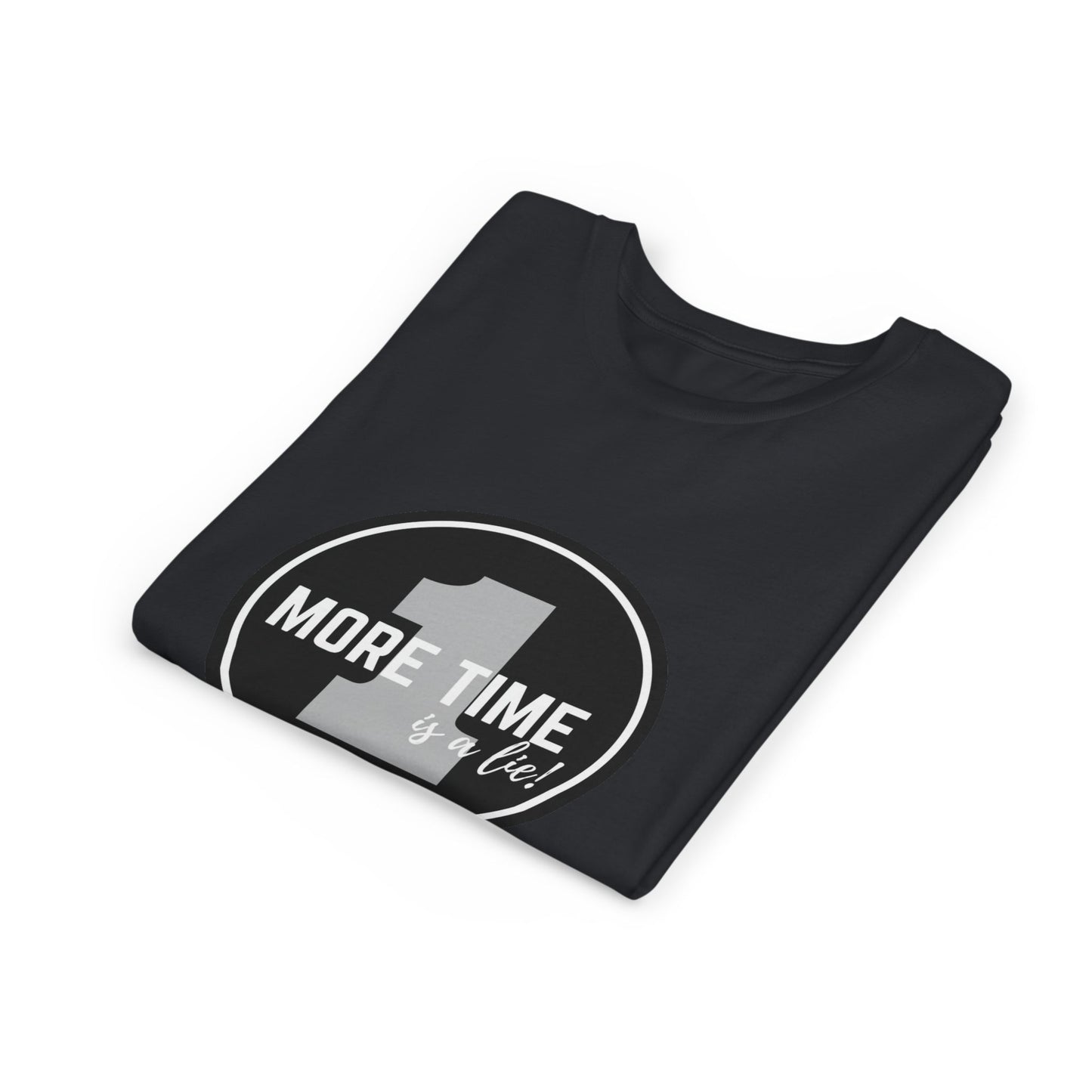 “One More Time is a Lie” Bold Emblem Dancer Graphic T-Shirt for Kids – Funny Dance Rehearsal Shirt - Youth Dance Tee